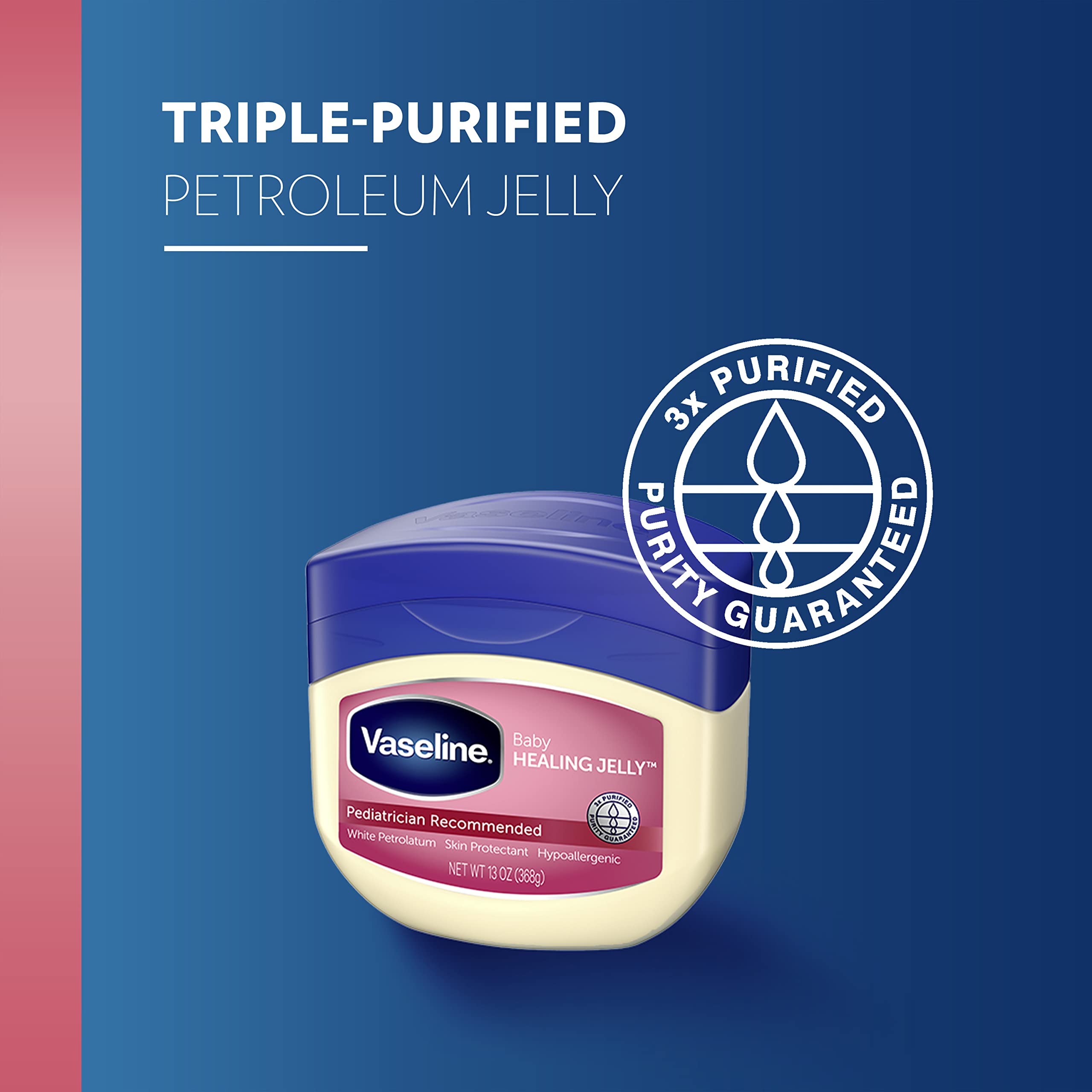Vaseline Petroleum Jelly Baby Skincare Treats Dry Skin And Prevents Chaffed Skin From Diaper Rash Protective & Pure Hypoallergen