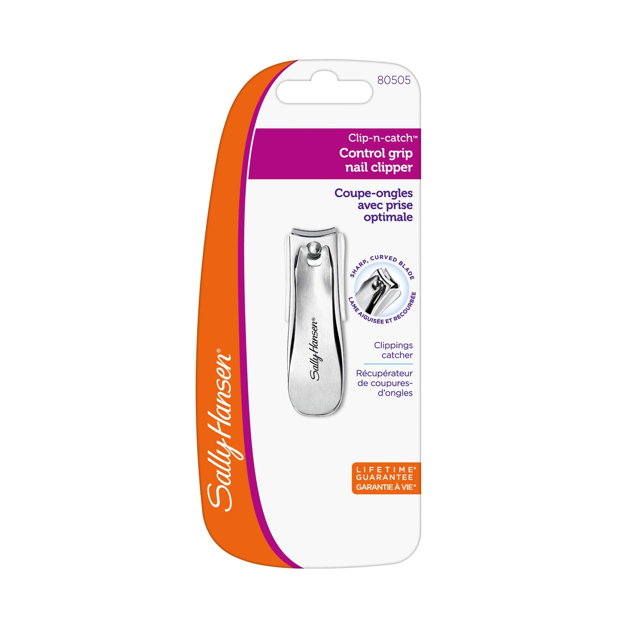 Sally Hansen Beauty Tools, Clip N' Catch-Control Grip Nail Clip With Catcher , 1 Count (Pack Of 1)
