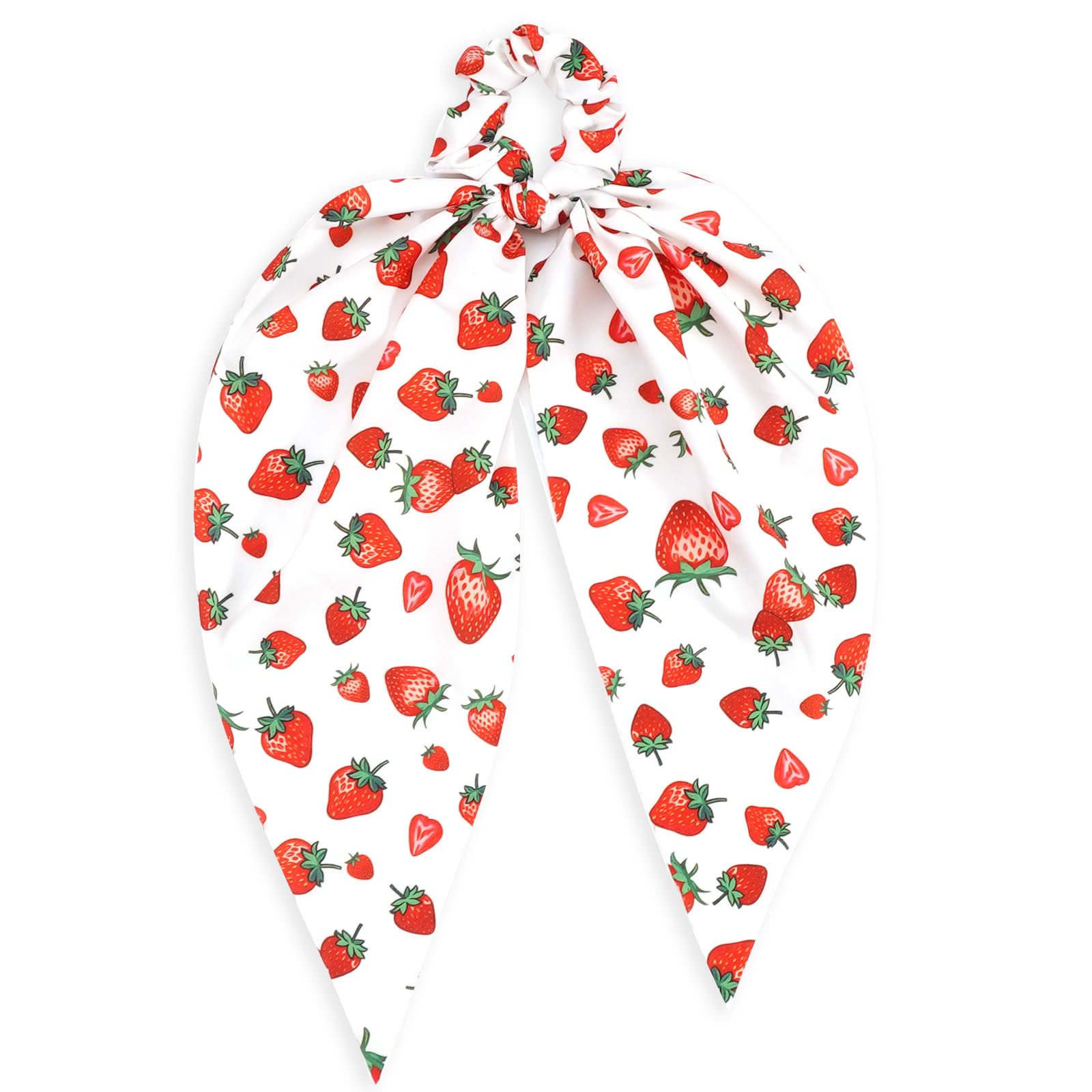 Strawberry Fun Hair Ties for Women Girls Fruits Elastic Tie Ribbon Hair Tie Bows Hair Scrunchies Cute Strawberry Hair Accessorie