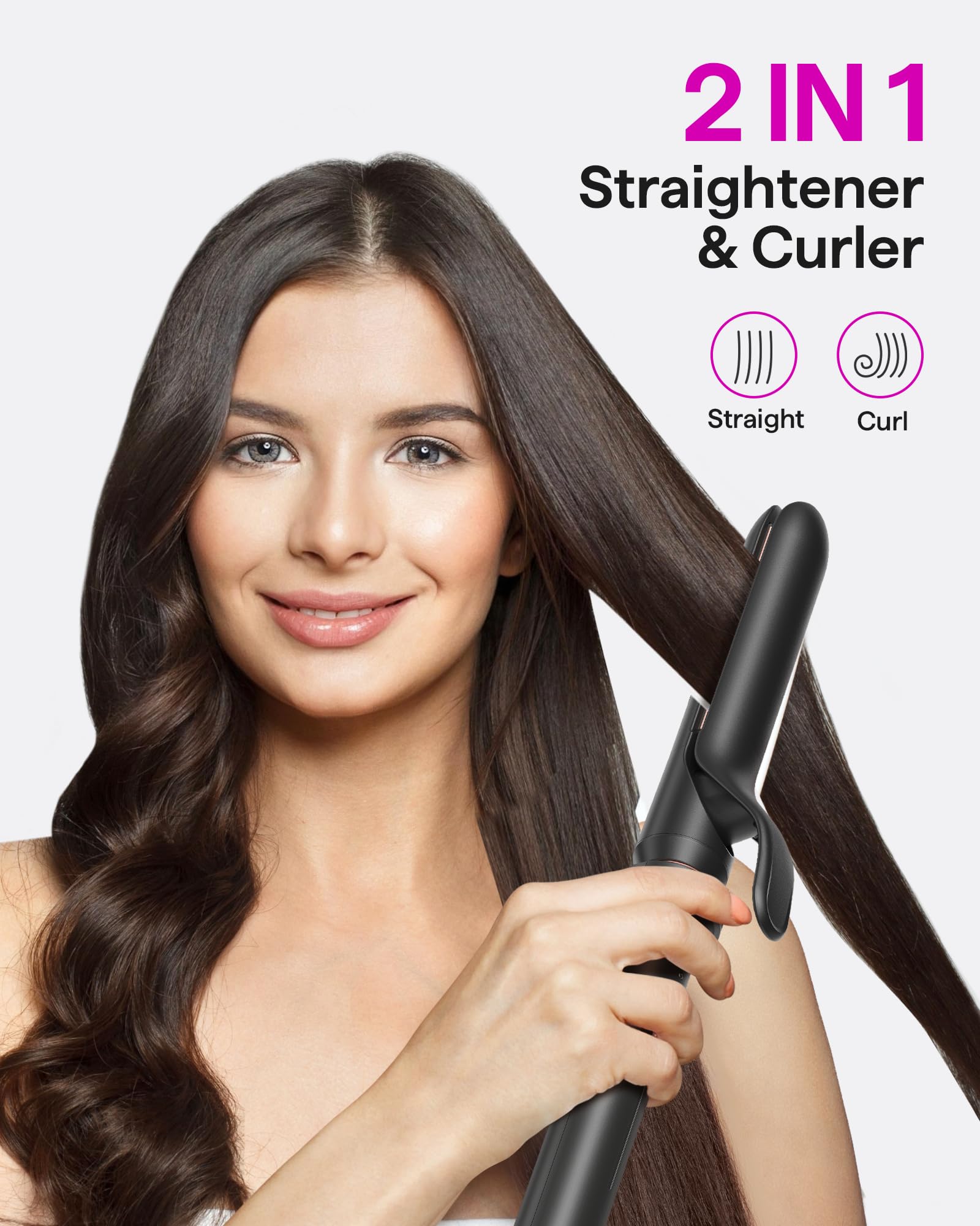 Wavytalk 5 In 1 Curling Iron, Curling Iron Set With Thermal Brush And 4 Interchangeable Ceramic Curling Wand(0.5   -1.25   ),Ins