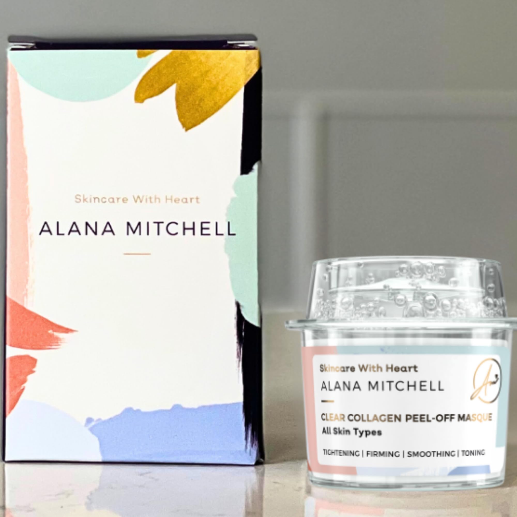 Alana Mitchell Anti Aging Collagen Facial Mask, Peel Off Face Mask Reduces Wrinkles & Fine Lines, Hydrating Face Masks, Tighteni