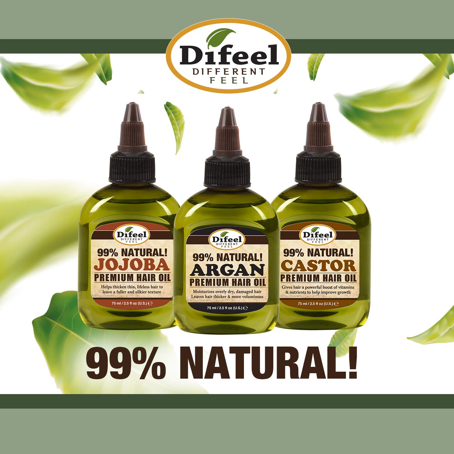 Difeel 99% Natural Therapeutic Hair Care Solutions - Scalp Care 7.78 ounce