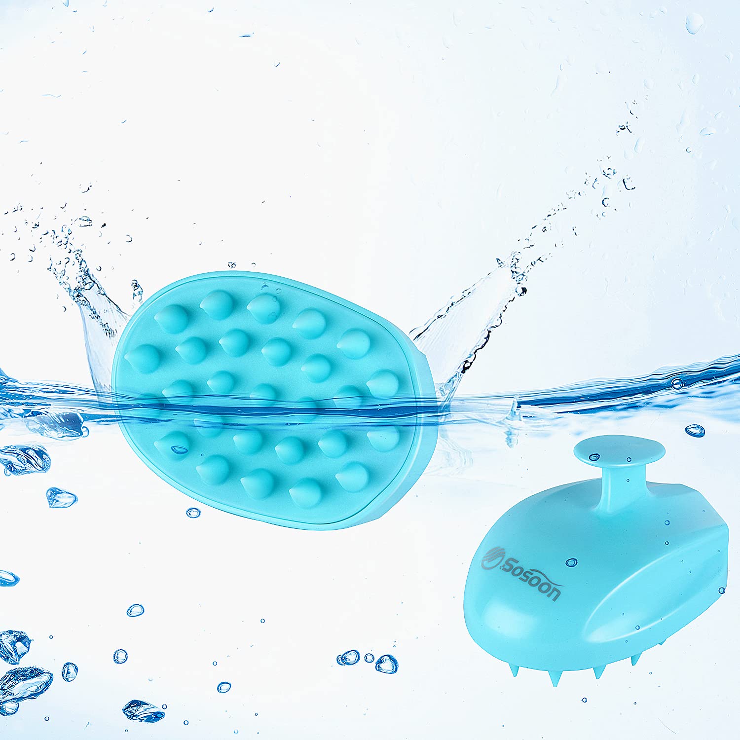 Scalp Massager Shampoo Brush, Hair Scalp Scrubber Shower Hair Brush Head Massager For Stress Relax Hair Growth, Dandruff Brush S