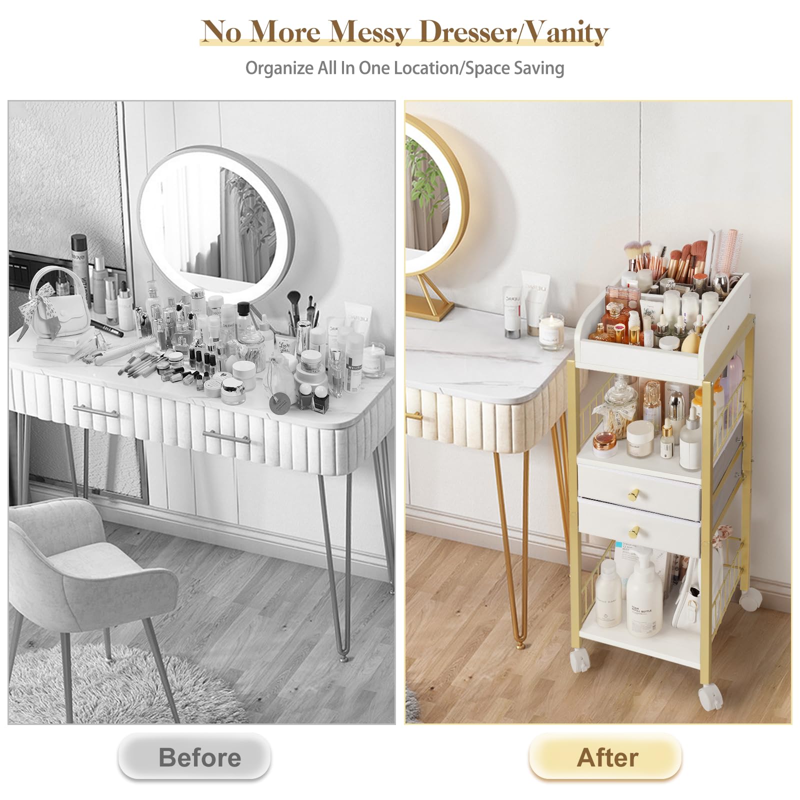 Makeup Organizer, Floor Skincare Organizers Make Up Organizers And Storage With Drawers, Vanity Organizer Cosmetics Display Case