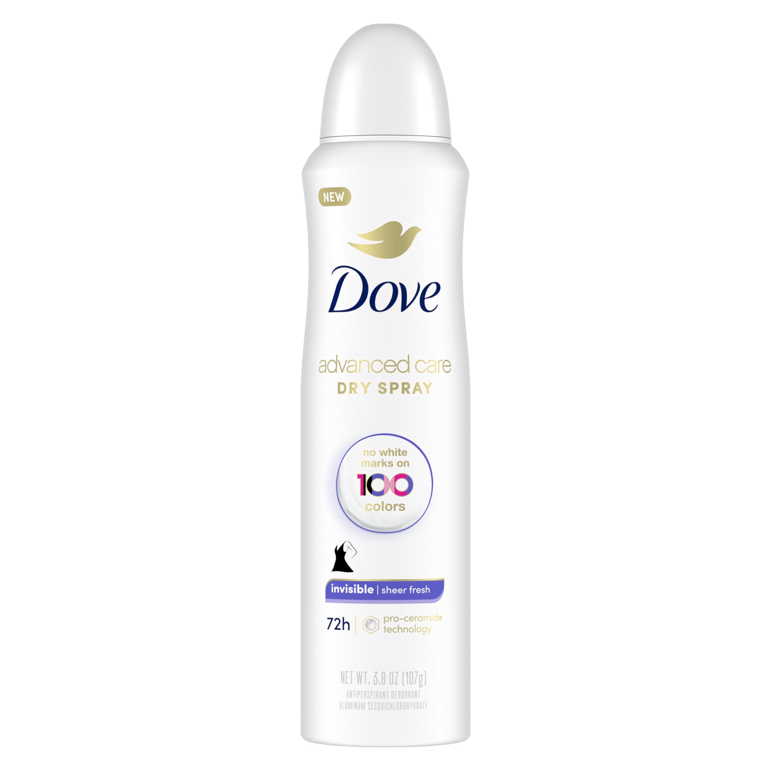 Dove Advanced Care Antiperspirant Deodorant Dry Spray Sheer Fresh Invisible Antiperspirant Tested On 100 Colors Anti-Stain Antip