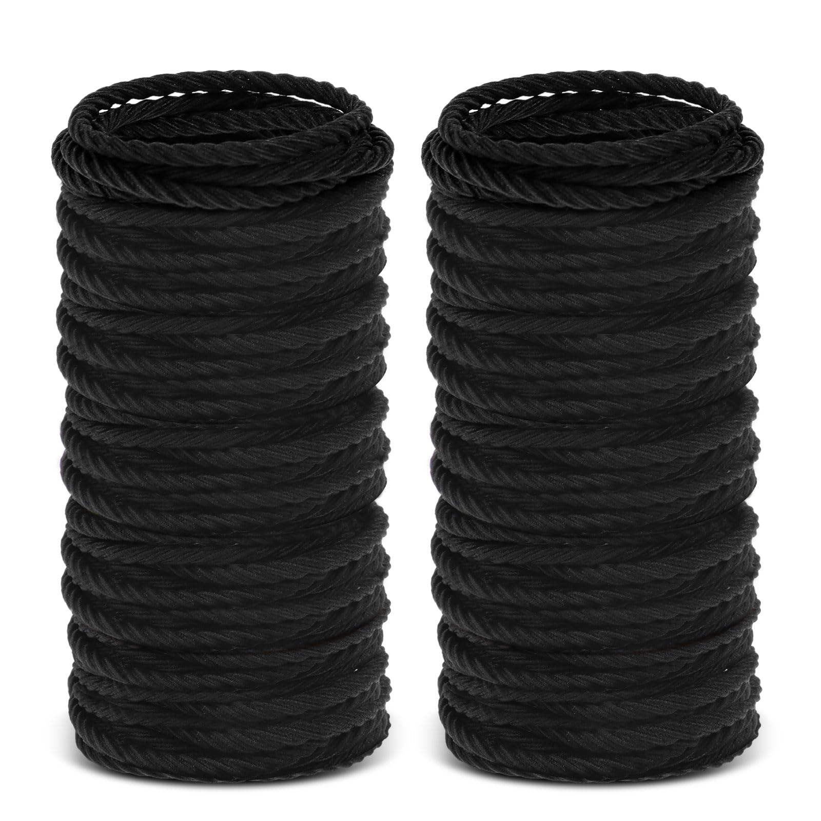 obeoby 200PCS Thin Hair Ties, Elastic Black Hair Accessories for Thin Hair, No Damage Small Ponytail Holders for Women Girls Tod