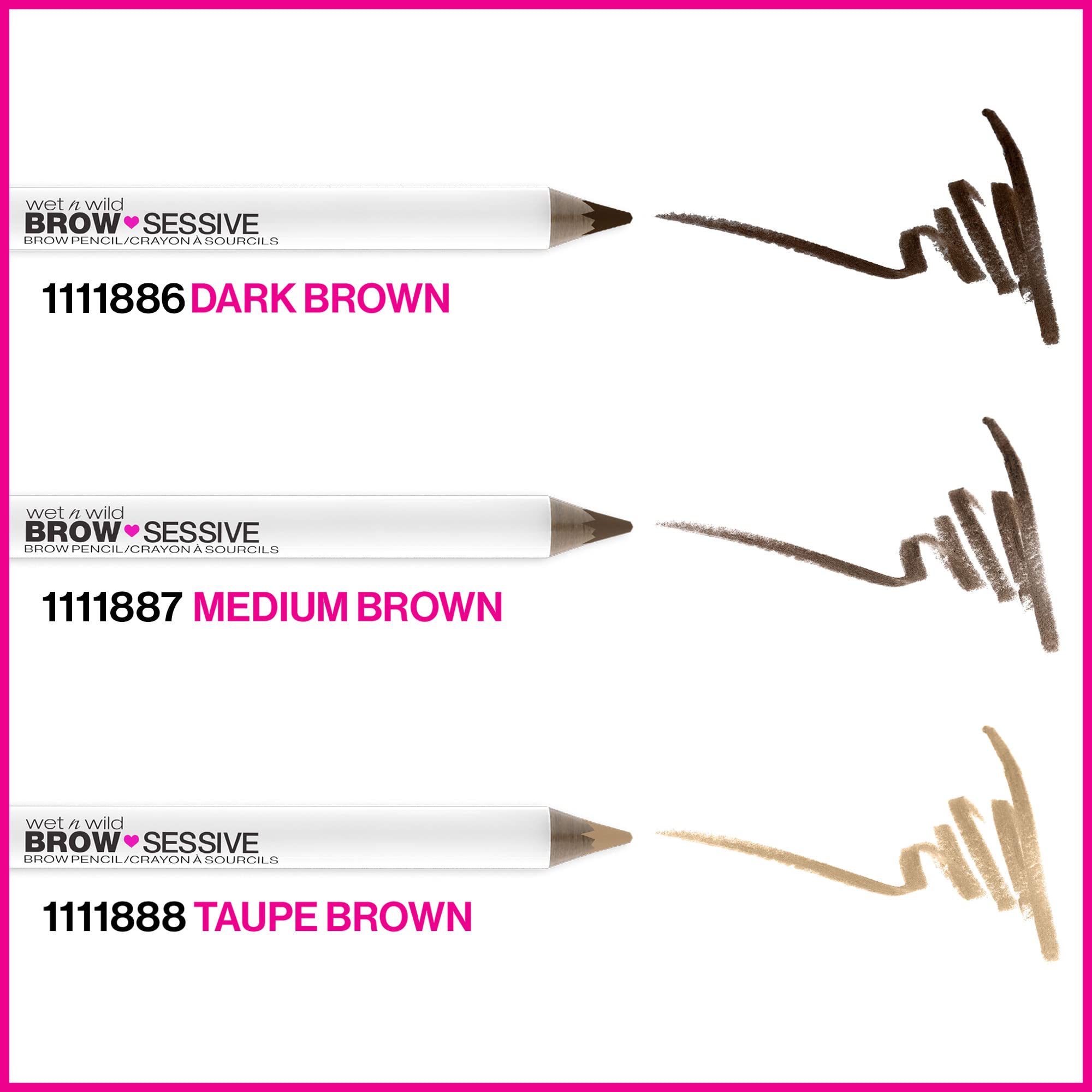 Eyebrow Pencil By Wet N Wild Brow-Sessive Brow Makeup Pencil Liner Blending Brush, Precise, Fine Tip, Shapes, Defines, Fills, Da