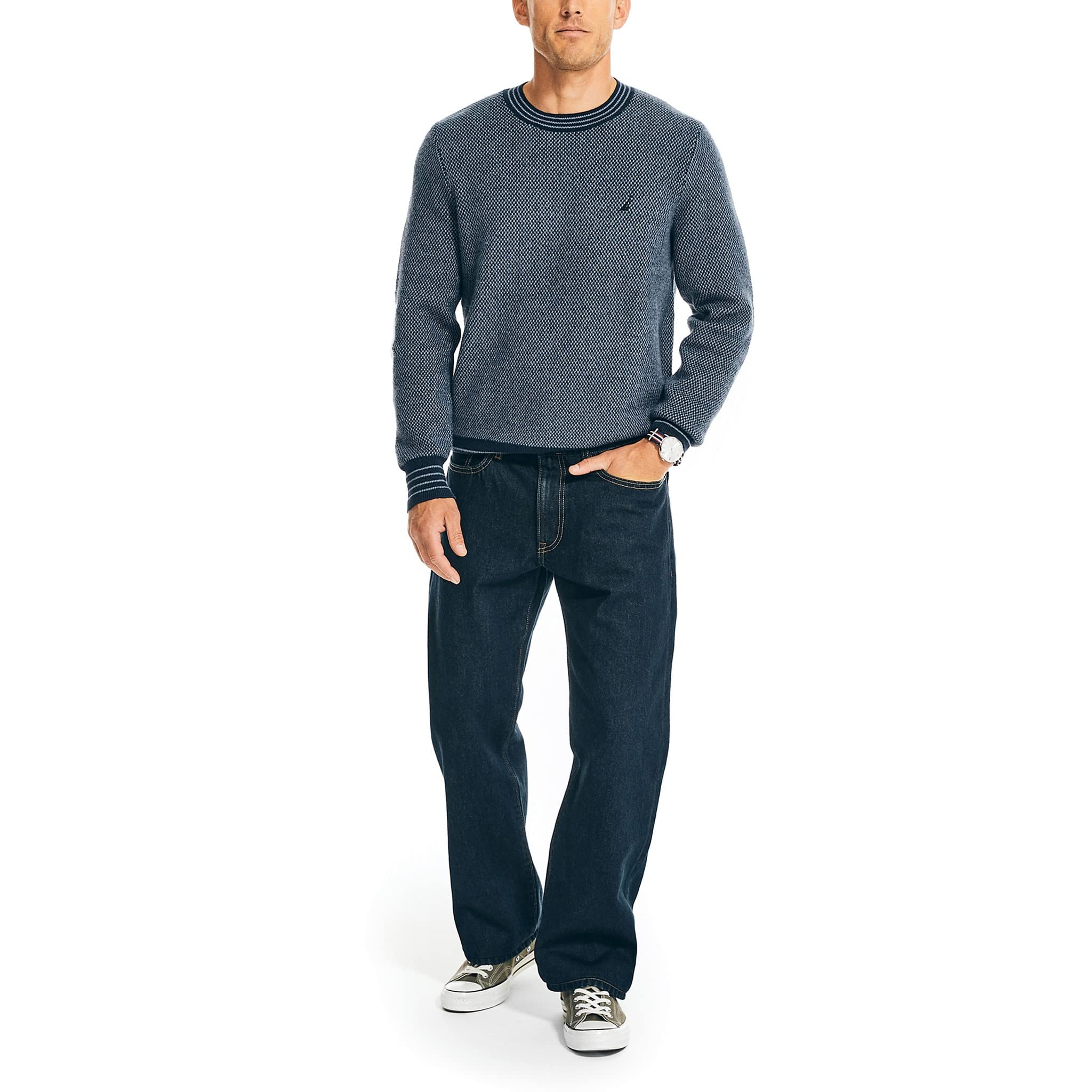Nautica Mens Nautica Authentic Loose Denim Jeans, Pure Ocean Wash, 30 Us