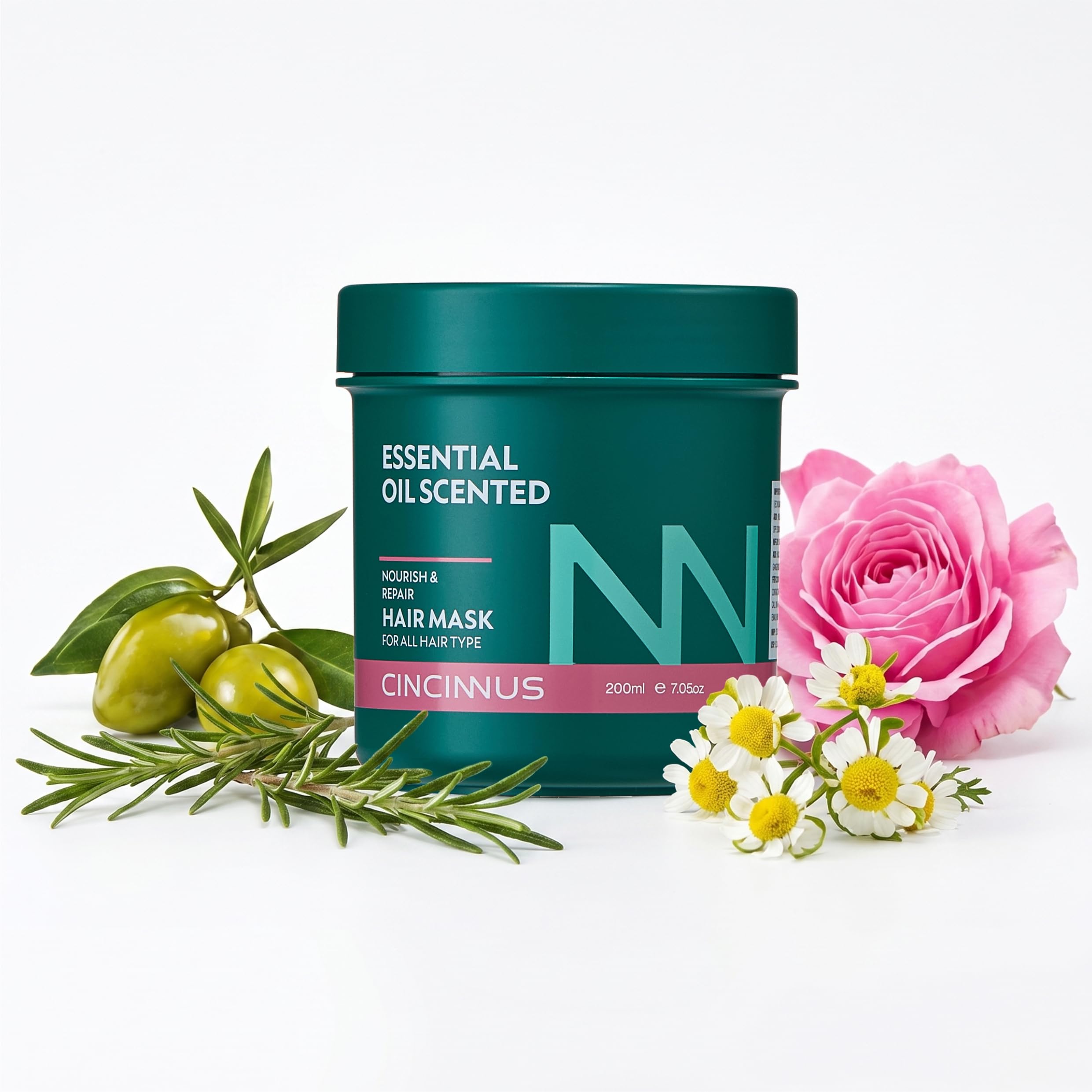 Cincinnus Nourish & Repair Hair Mask For Dry Frizzy Hair With Argan Oil, Rosemary & Tea Tree | Deep Conditioning & Damage Repair