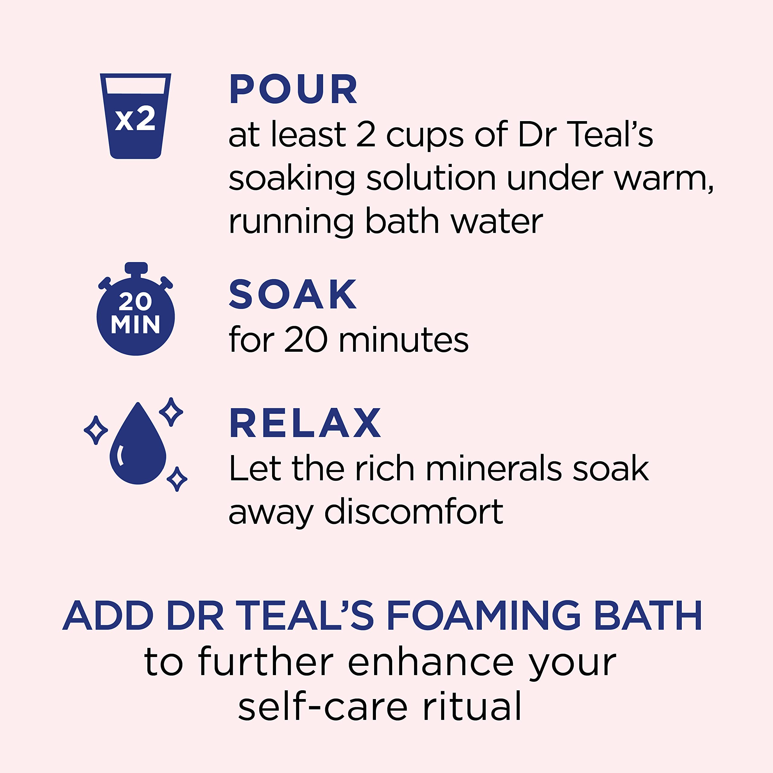 Dr Teal 's Pink Himalayan Mineral Soak, Restore & Replenish with Pure Epsom Salt, 3 lbs (Packaging May Vary)