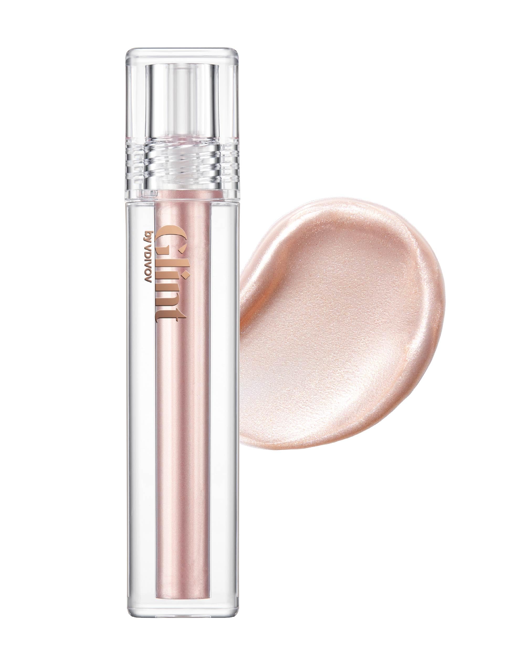 Glint Liquid Gel Highlighter (Dewy Moon, 0.1Oz) - Multi-Use Face & Body Gloss For Smooth Glow, Long-Lasting Illuminator Balm For