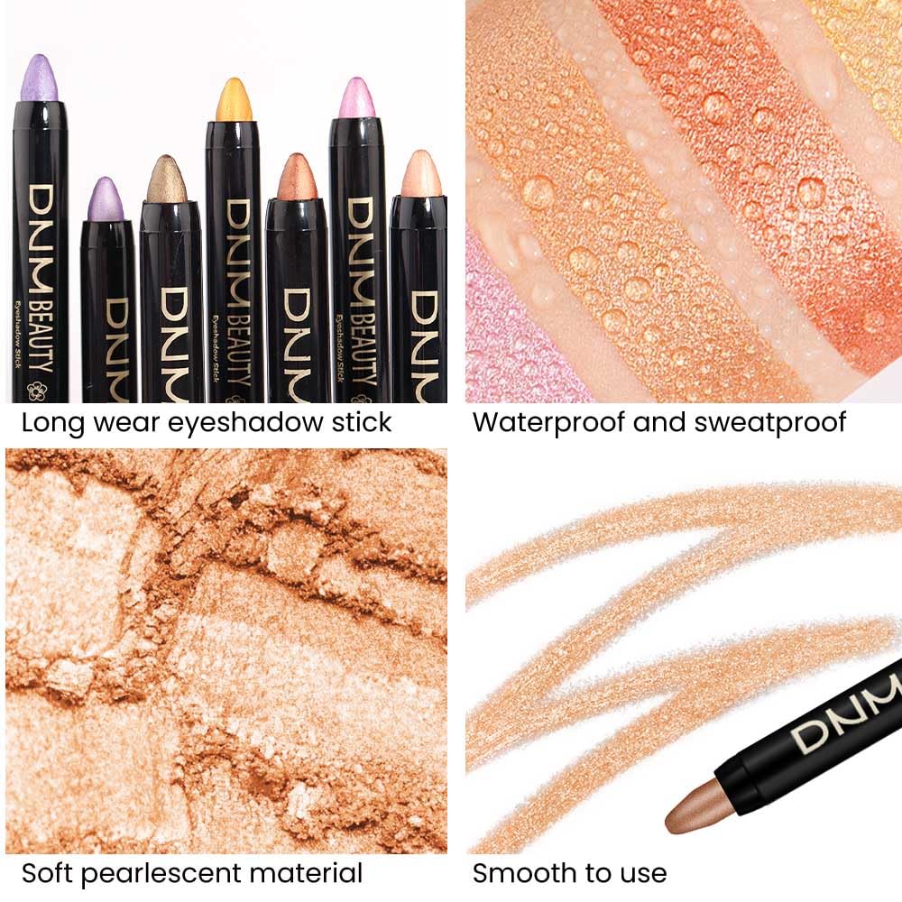 Kaely 2Pcs Cream Eyeshadow Stick Set For Eyes,Rose Gold & Beige Gold Shimmer Pen,Eye Brightener Halloween Makeup,Sombras Para Oj