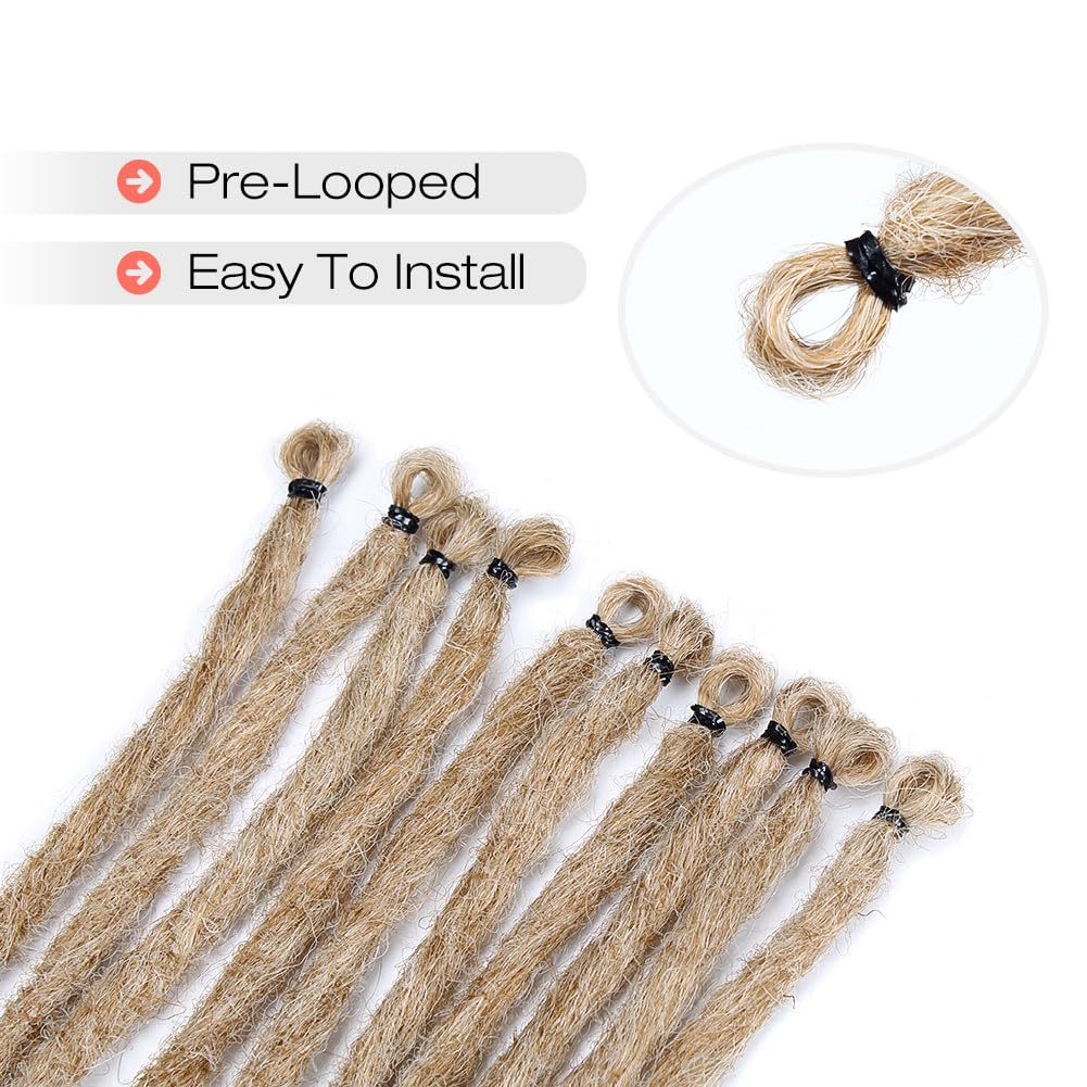 Kraler 24 inch 40 Strands Thick Dreadlock Extensions, SE Brown to Blonde Crochet Dreadls Extensions of Synthetic Hair 1cm Width
