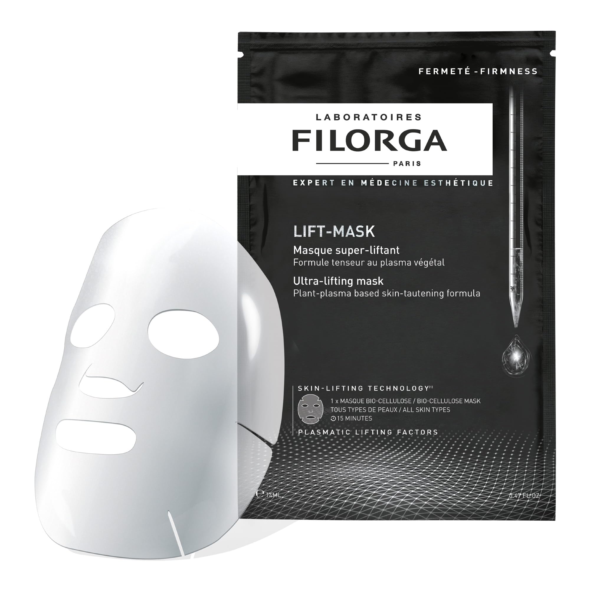 Filorga Lift-Mask, Anti-Aging Sheet Mask with Hyaluronic Acid, Collagen, & Antioxidant Polyphenols for Lifted & Plumped Skin, 0.