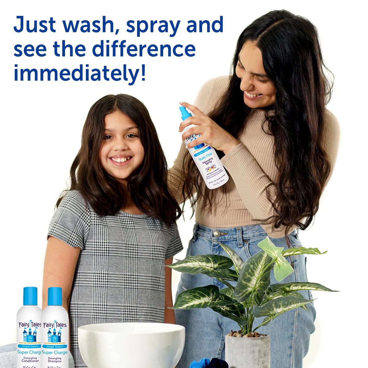Fairy Tales Tangle Tamer Super Charge - Detangling Conditioner For Kids - Paraben Free, Sulfate Free, Gluten Free, Nut Free- 32