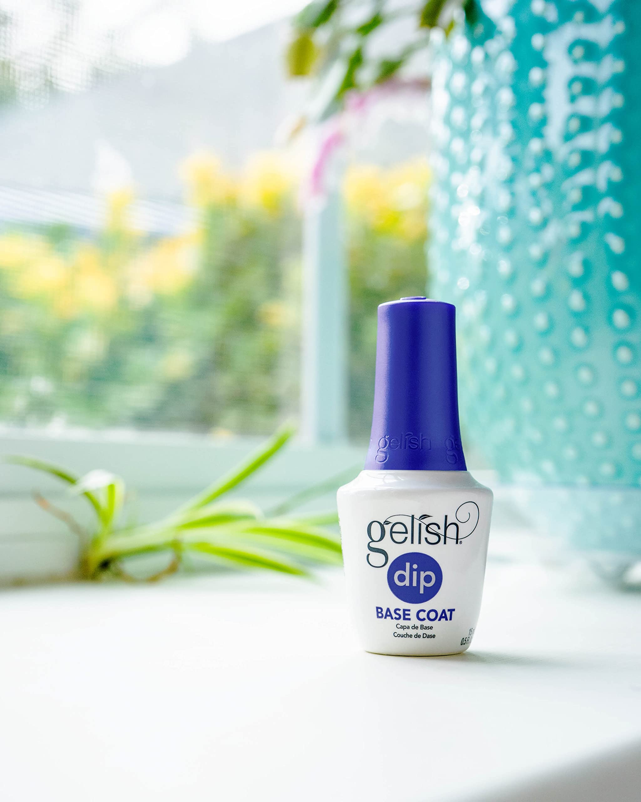 Gelish Dip Basix Kit - Prep, Base Coat, Activator, Top Coat & Brush Restorer - Easy, Odor-Free, No UV or LED Lamp Required for L