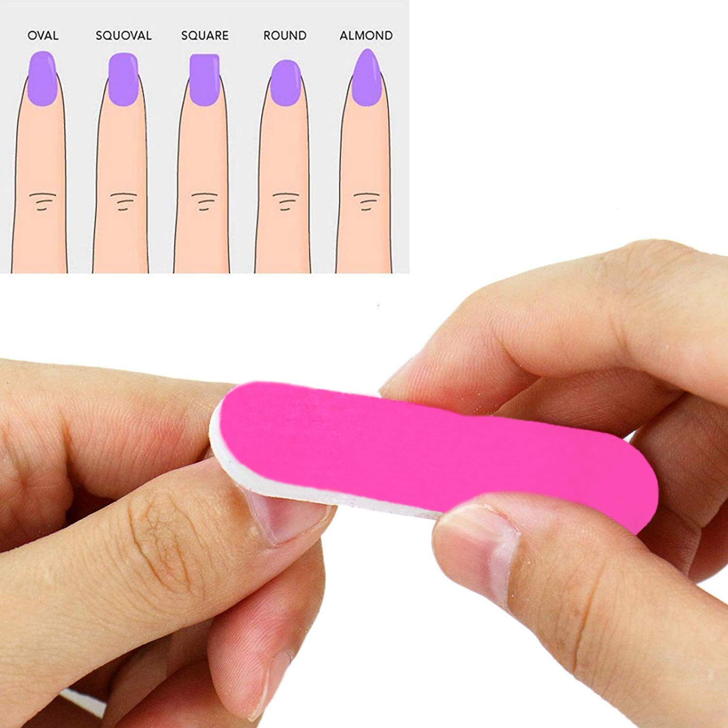 KISEER Small Nail Files Bulk, 100 Pcs Disposable Double Sided Emery Boards Travel Size for Men, Women, Kids (3.3 Inch)