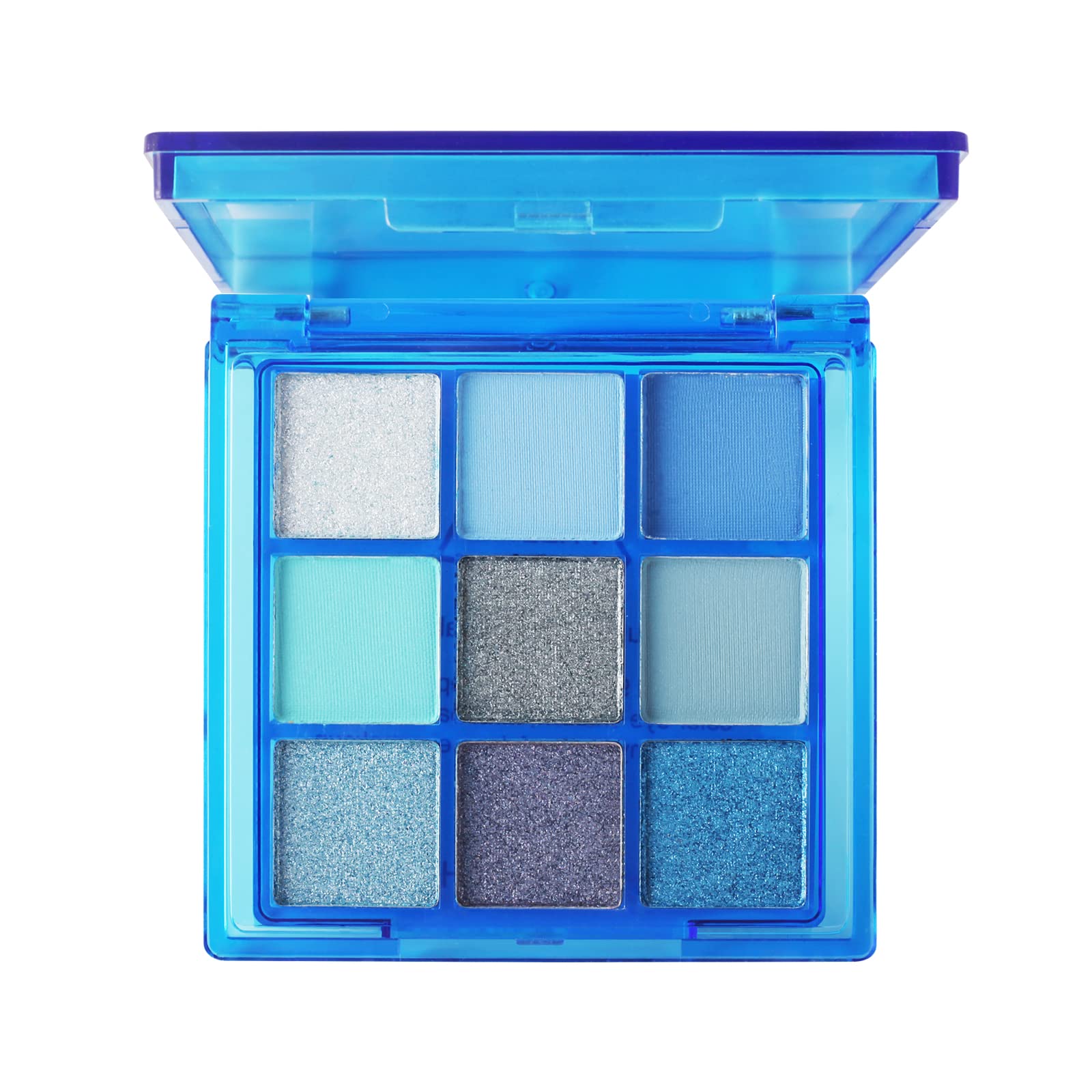 Meicoly Blue Eyeshadow Palette,9 Colors Matte Glitter Eye Shadow Palette,Metallic Silver Bright Waterproof Pressed Avatar Sally
