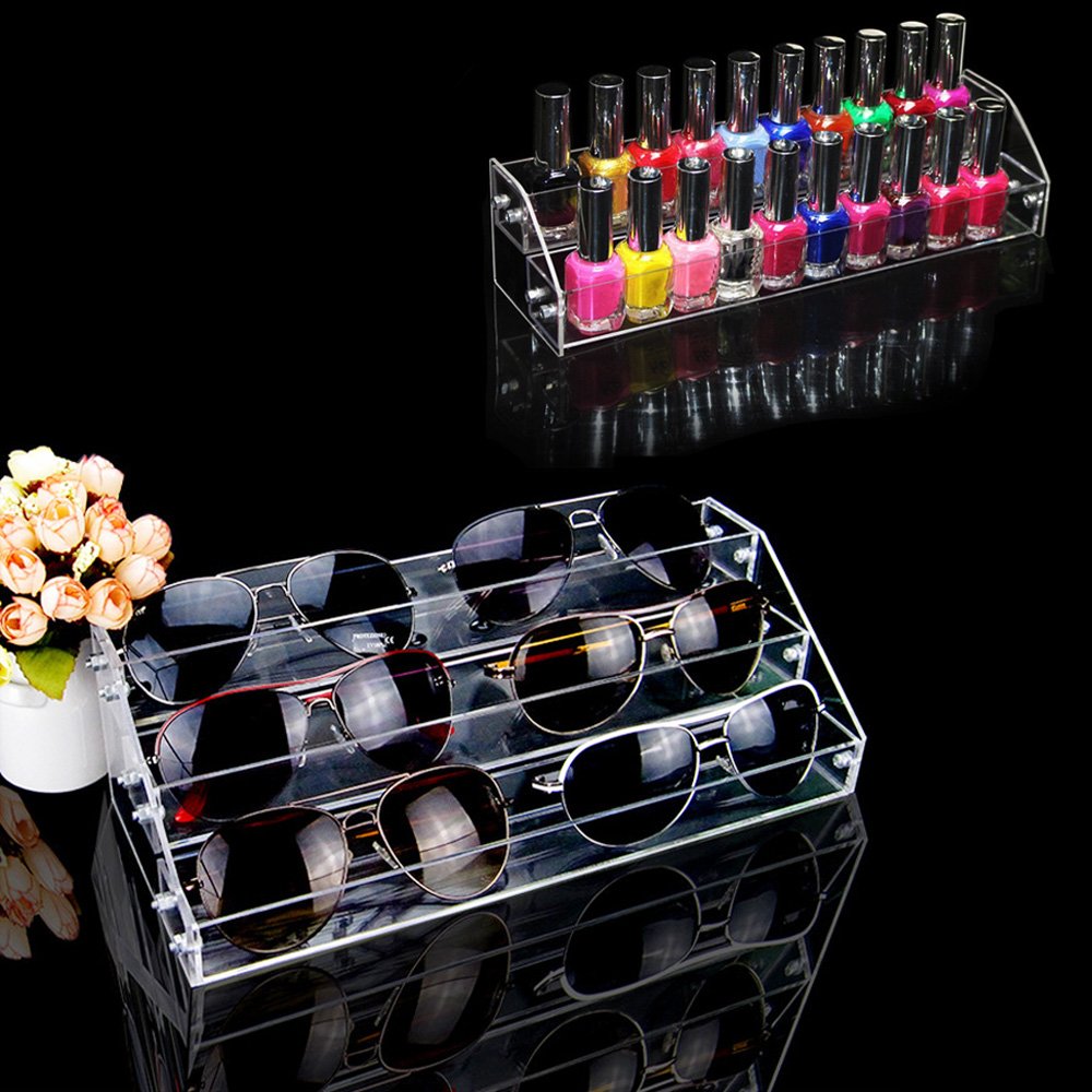 Acrylic Organizer Storage Case Brochure Display Holders for Essential Oil Cosmetic Dropper Bottle Condiment Nail Polish Paint Ra