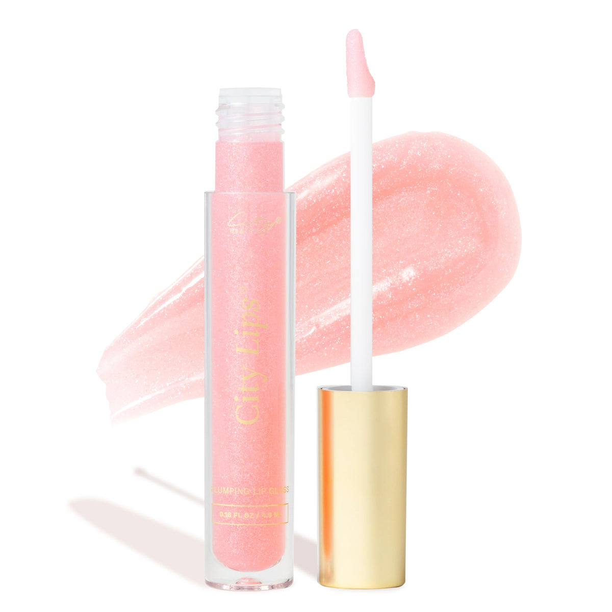 City Beauty City Lips Plumping Lip Gloss Tinsel Town - High-Shine Gloss for Fuller, Younger-Looking Lips | Hydrating & Smoothing