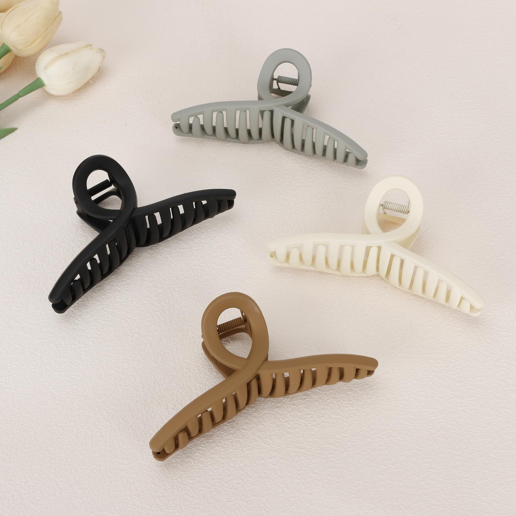 Big Hair Claw Clips Large Matte Butterfly Hair Clips 5.1'' Oversize Hair Clip For Long Thick Hair Barrette Accessories For Women