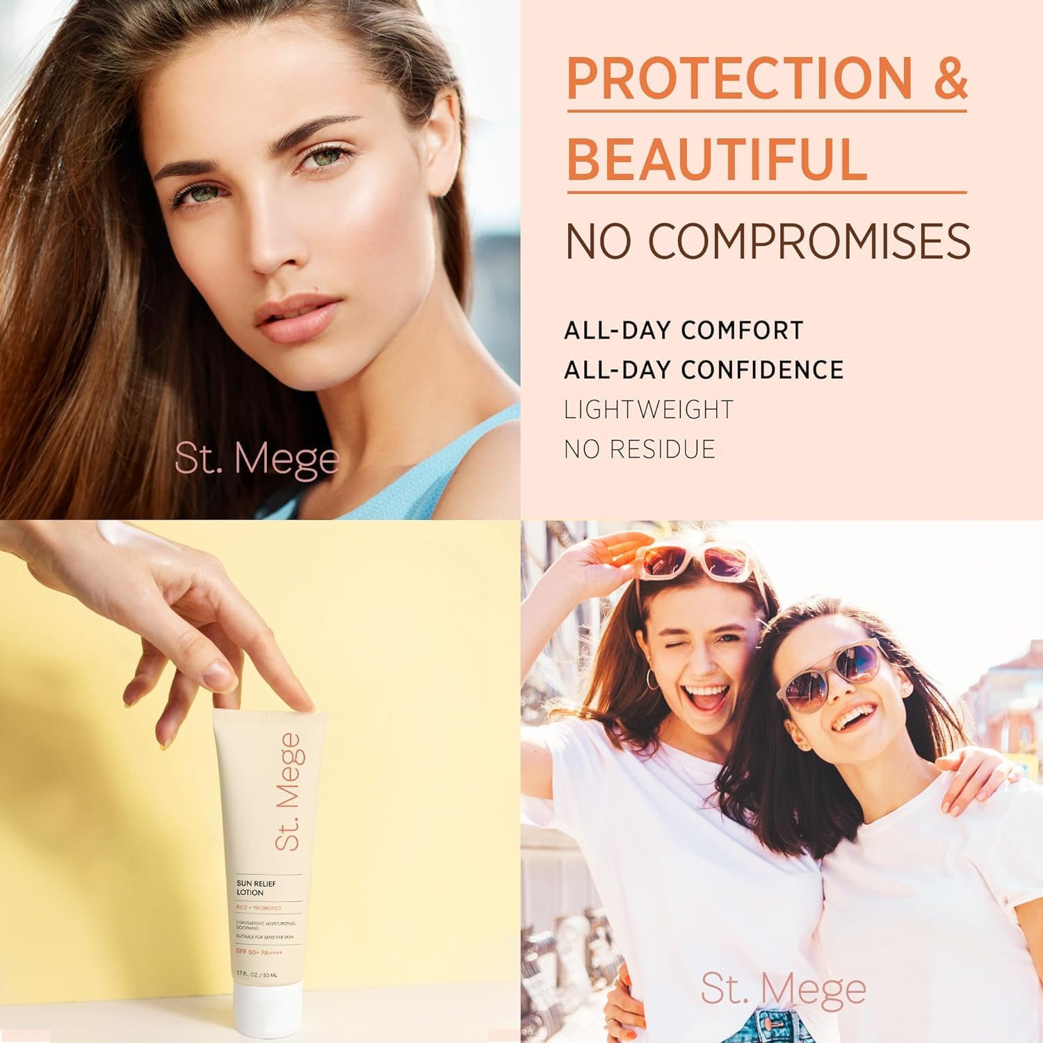 Rice Korean Lightweight Sunscreen - Daily 50+ Pa++++ Travel Size Sunscreen Lotion - Reef Safe, No White Cast, 2 Oz