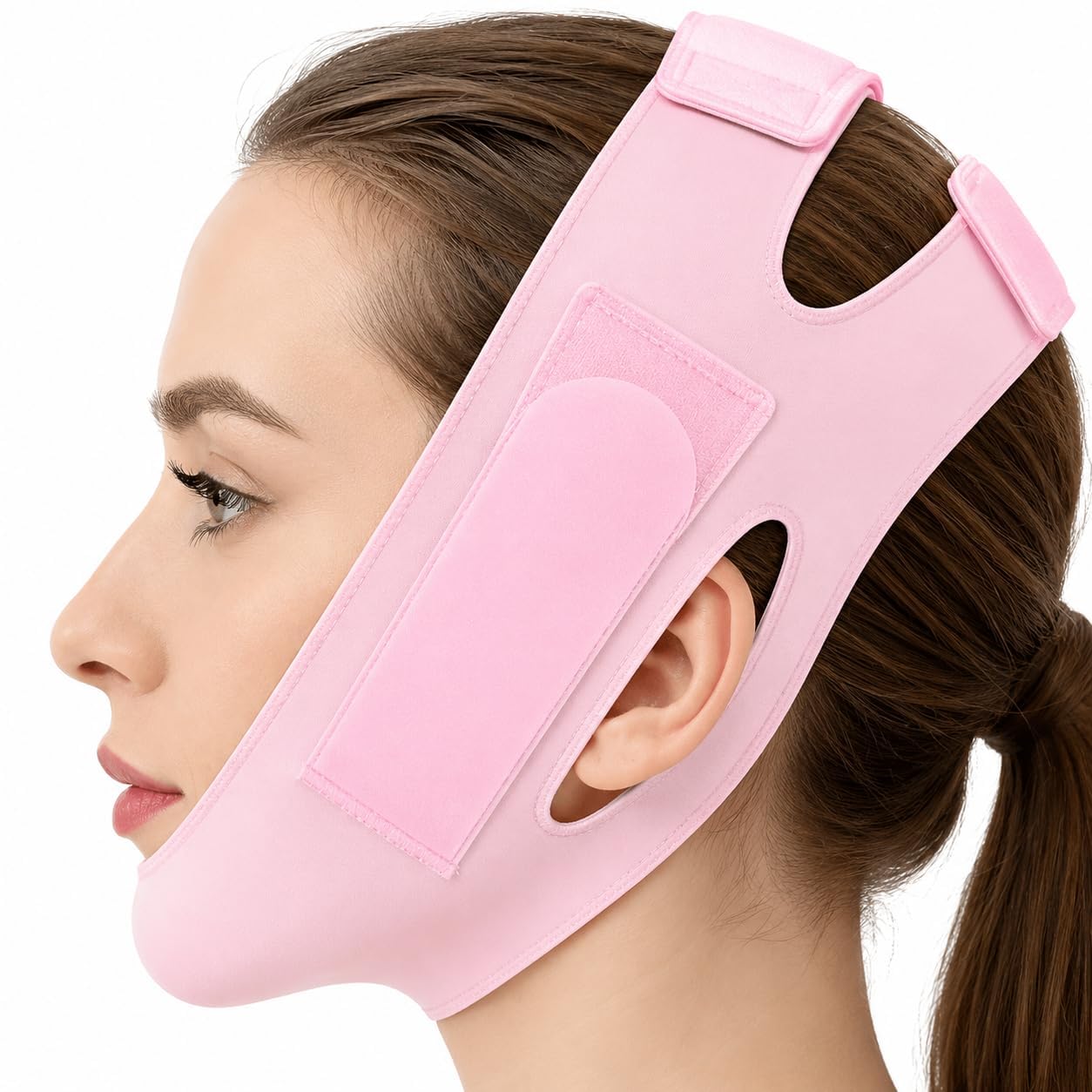 Shoppixo VLine Face Slimming Strap, Adjustable Chin Lift Band, Face Shaping Mask For Jawline Support, Reusable Breathable Face 