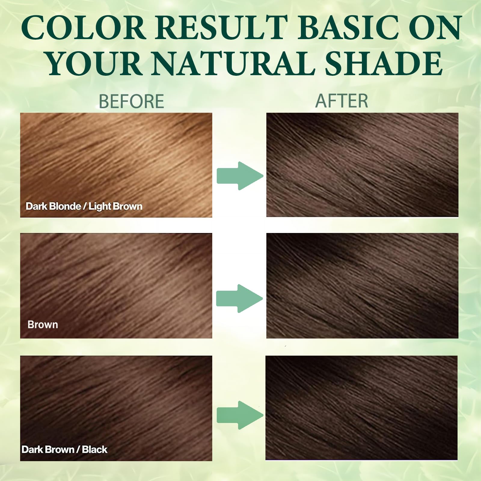 Nceprohr Dark Brown Hair Color Shampoo 3 In 1 For Gray Hair-Herbal Dark Brown Hair Dye Shampoo For Women & Men, Instant Hair Sha