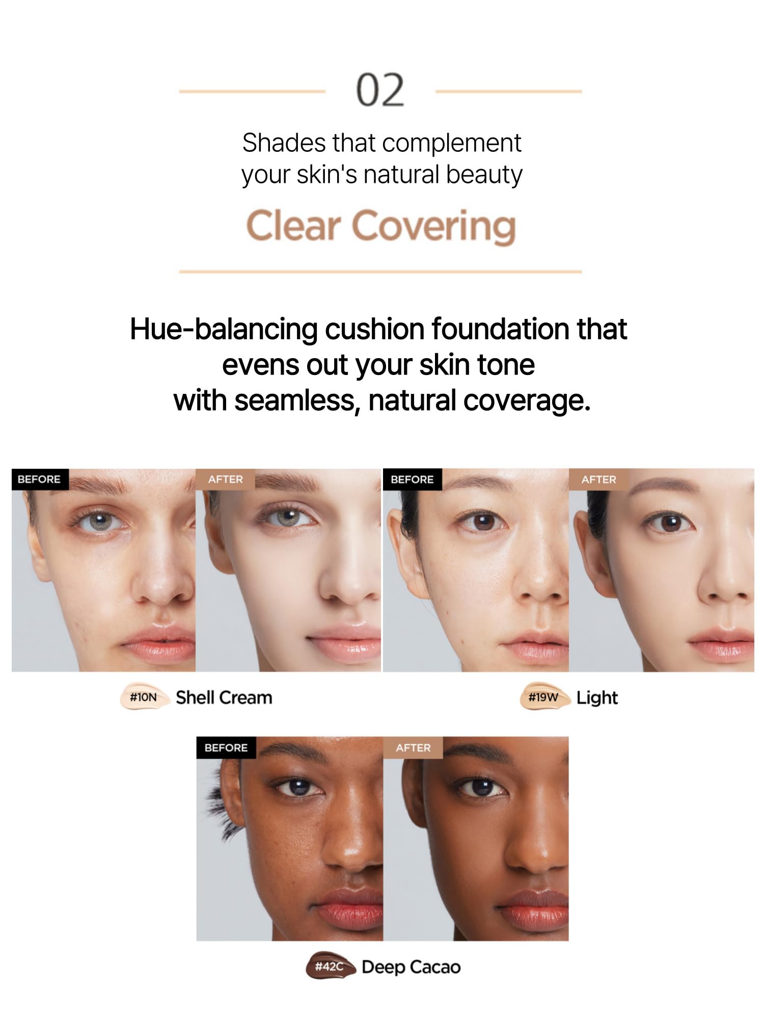 JUNG SAEM MOOL Essential Skin Nuder Cushion 30C Cinnamon 0.49 Fl Oz, No Refill, Natural Radiant Finish Cushion Foundation with B