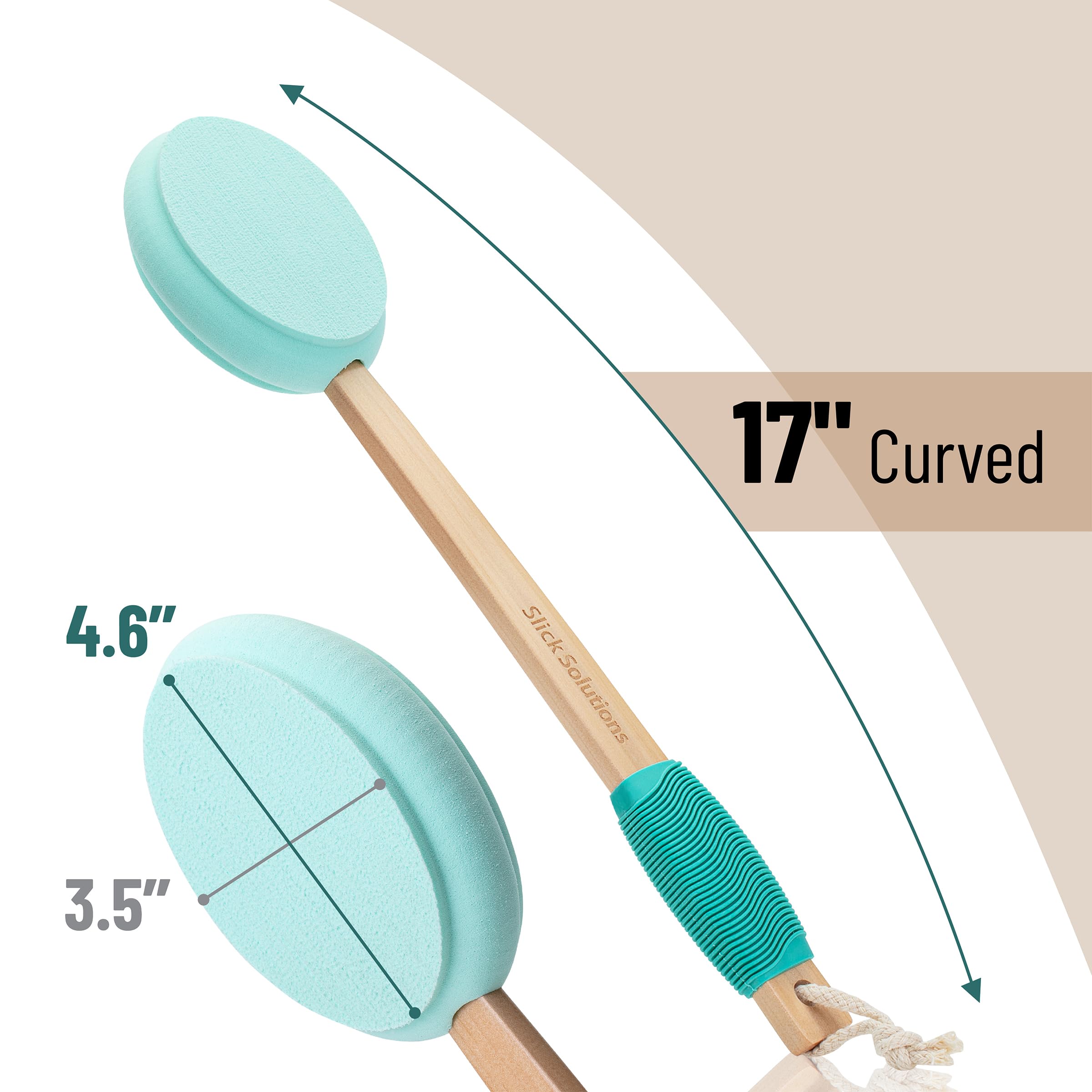 Slick- Lotion Applicator, 17 inch, Applicators for Your Back, Back Applicator Lotion, Certified Organic, Easy Reach Washable, Ap