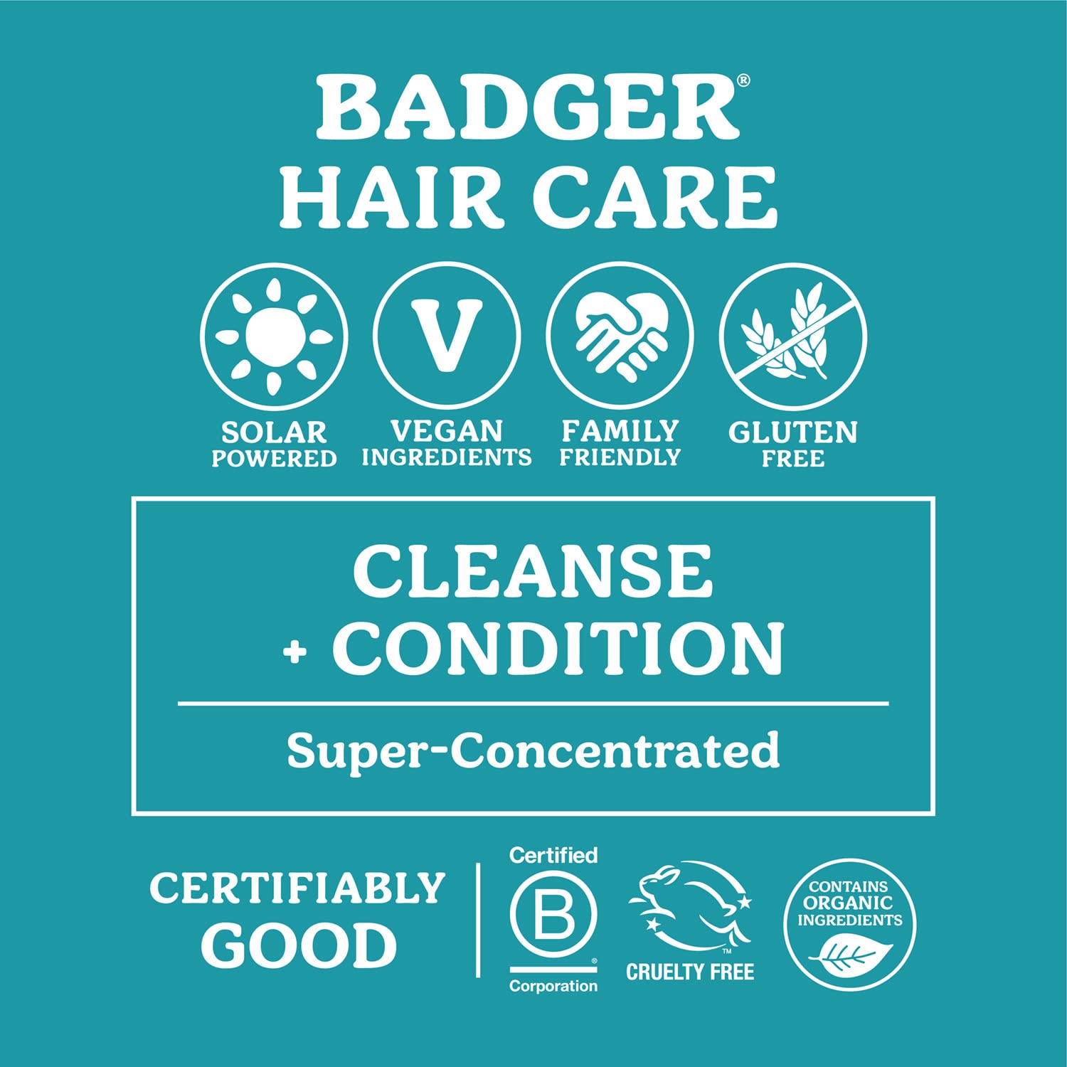 Badger - Jojoba & Baobab Conditioning Shampoo Bar, Natural Vegan Hair Bar, 3 oz