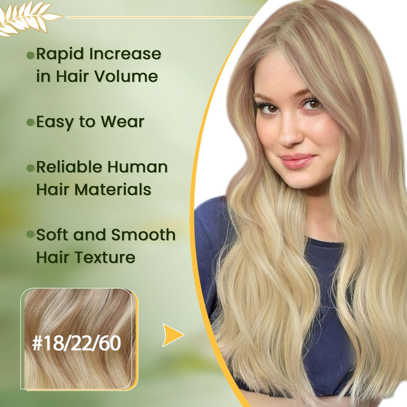 Runature Blonde Balayage Hair Extensions Real Human Hair Clip Ins 16 Inch 120G Clip In Hair Extensions For Women Double Weft Cli