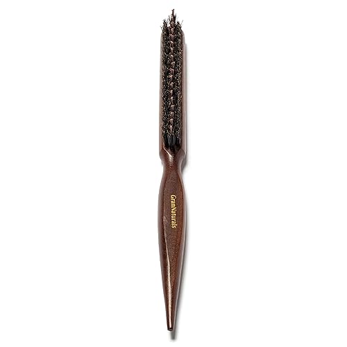 Grannaturals Boar & Nylon Bristle Teasing Brush -Teasing Comb With Rat Tail Pick For Hair Sectioning For Edge Control, Backcombi