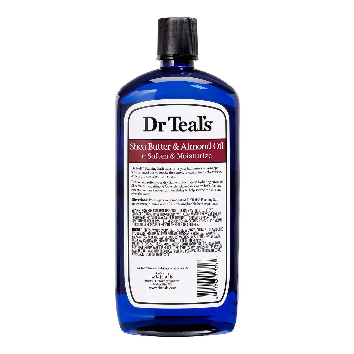 Dr Teal's Foaming Bath Gift Set - Shea Butter & Almond Oil, 34oz (2 Pack) - Melatonin Sleep Bath with Epsom Salt for Muscle Relief