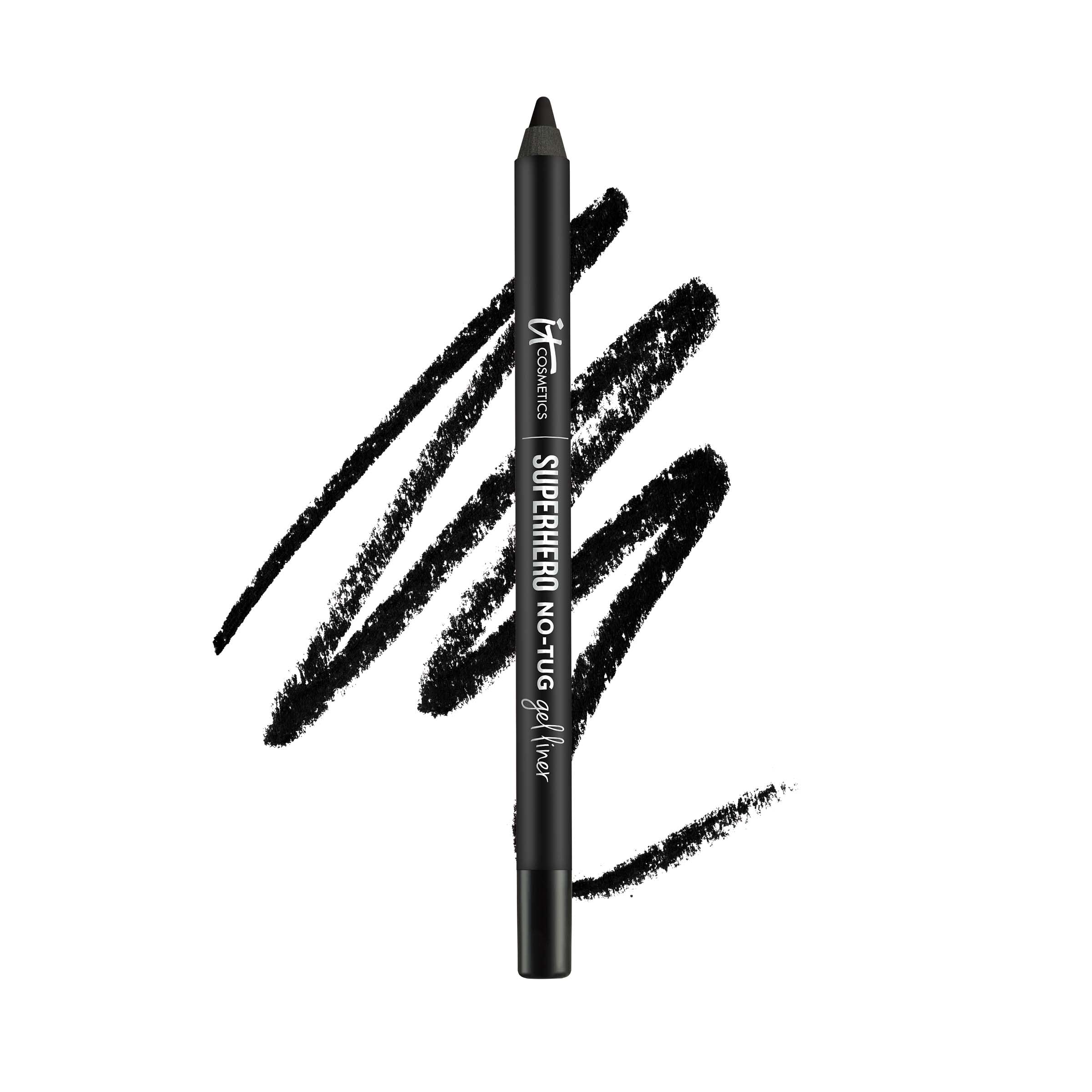 It Cosmetics Superhero No-Tug Gel Eyeliner, Super Black - Intense Ultra-Black - Waterproof, Blendable Formula - Sharpenable Penc