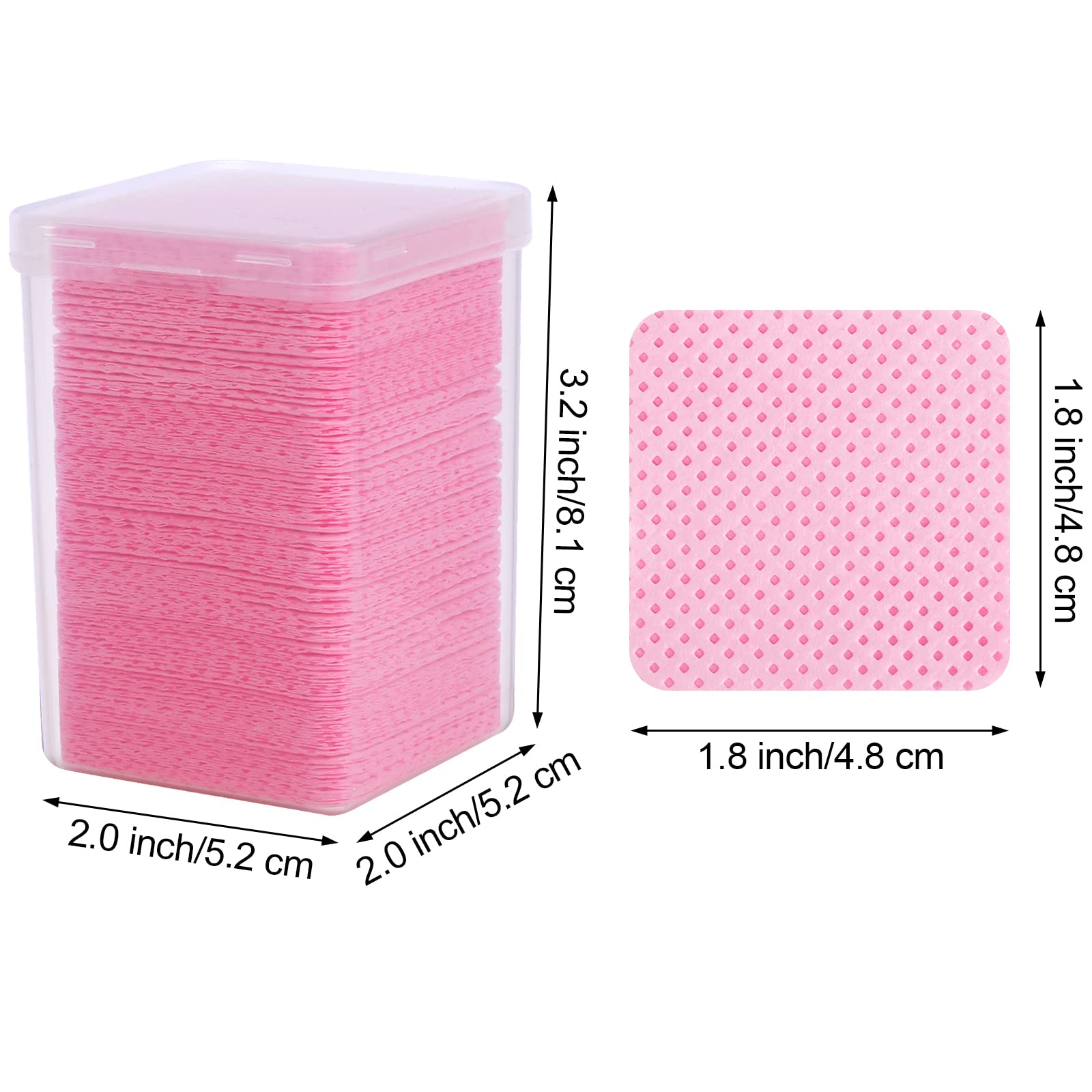 400 Pieces Nail Cotton Pads,1 Pull-Down Pump Dispenser Bottle, Super Absorbent Soft Non-Woven Eyelash Glue Wipes, Nail Polish De