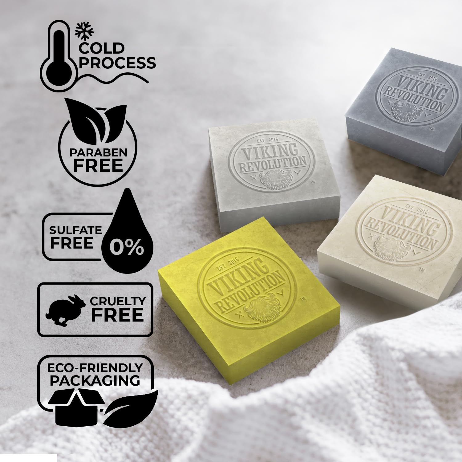 Viking Revolution Natural Soap for Men - Mens Soap Bar with Essential Oils Cold Pressed Bar Soap for Men - Nourishing Soap with