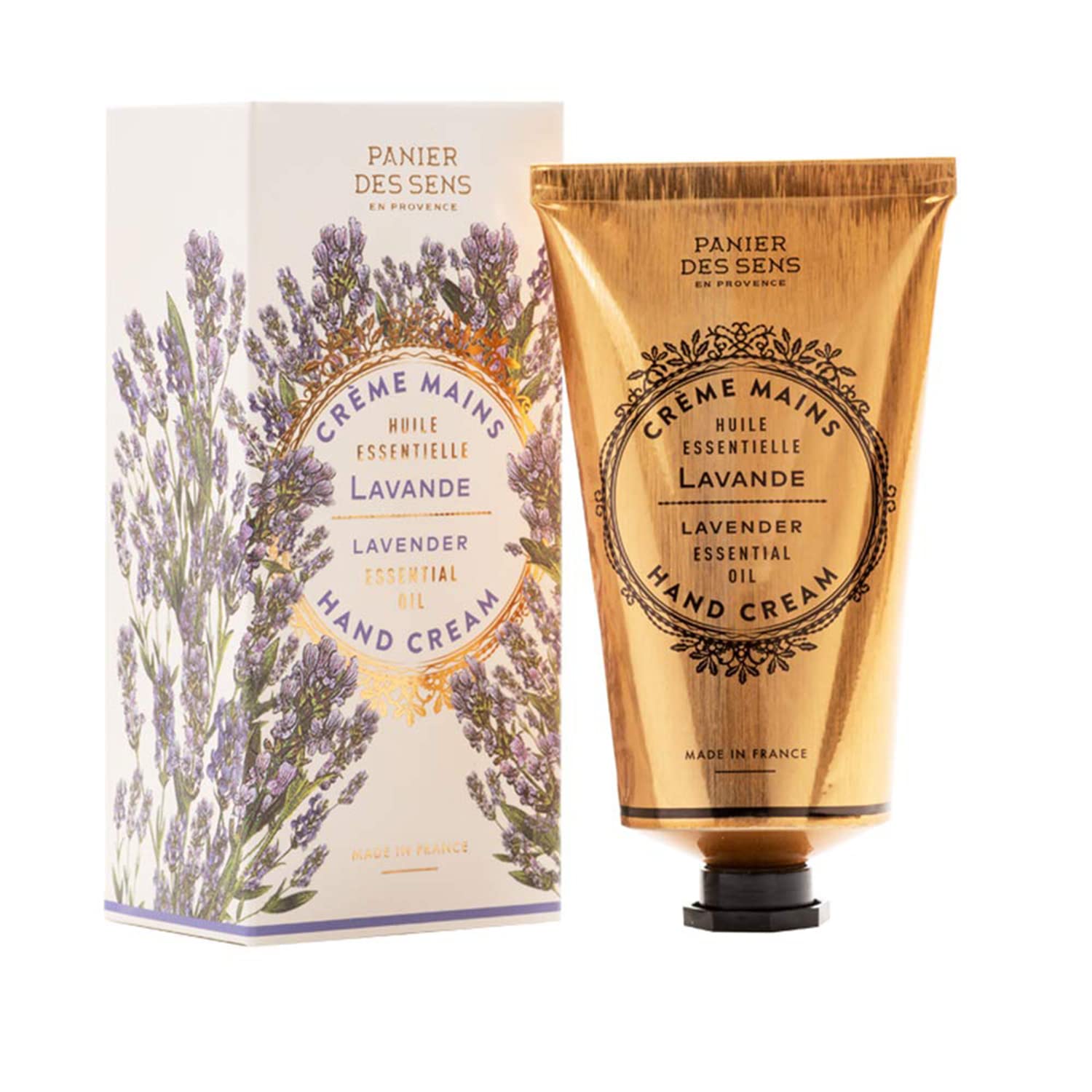 Panier des Sens - Hand Cream for Dry Cracked Hands and Skin - Lavender Hand Lotion, Moisturizer, Mask - With Shea Butter and Oli