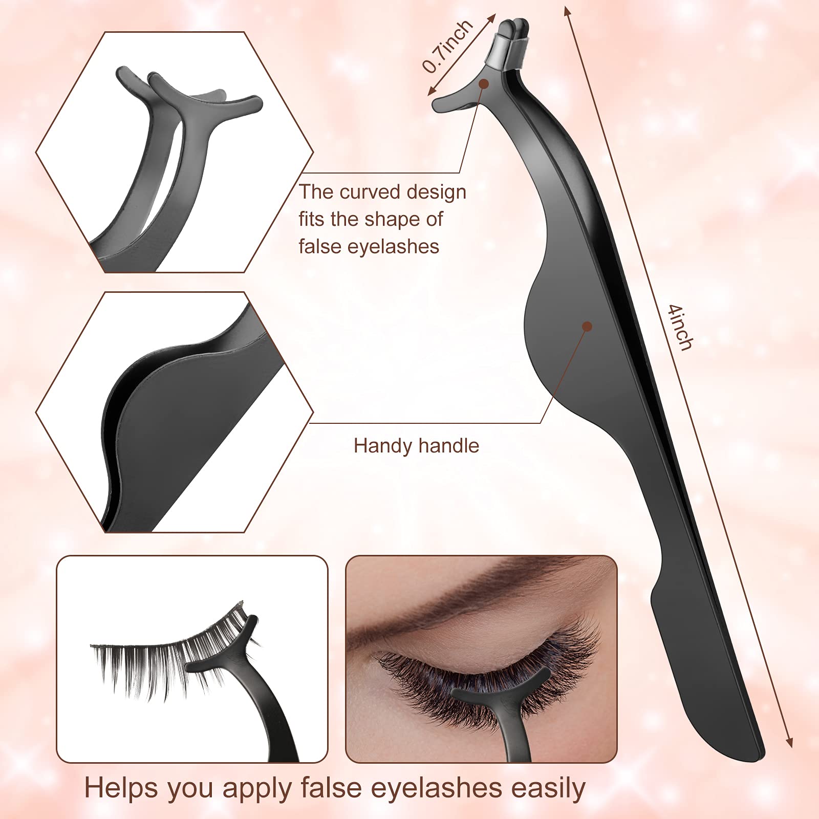 5 Pieces Eyelash Curler Set Include Eyelash Curlers with 10 Pieces Eyelash Curler Refill Pads Eyelash Comb Eyebrow Brush Eyelash