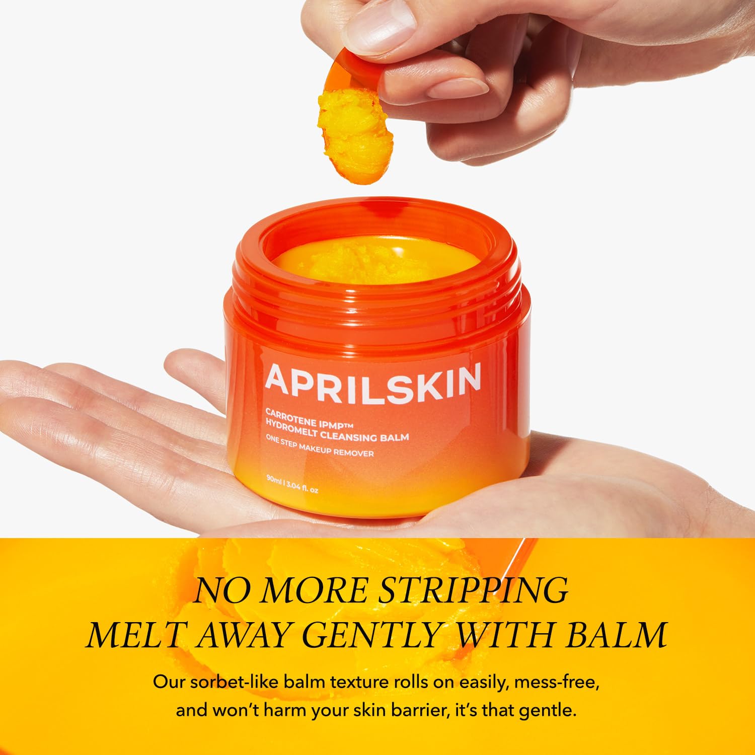 Aprilskin Carrotene Ipmp Hydromelt Double Cleansing Makeup Remover Oil Balm | Vegan | Blackheads Care| Non-Comedogenic | Korean
