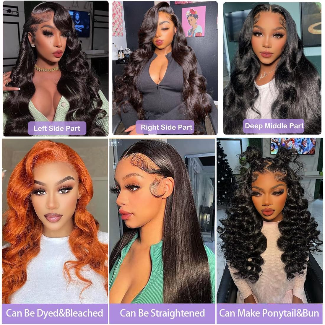 32 Inch Body Wave Lace Front Wigs Human Hair Pre Plucked Glueless Wigs Human Hair 180% Density 13X4 Hd Lace Body Wave Human Hair