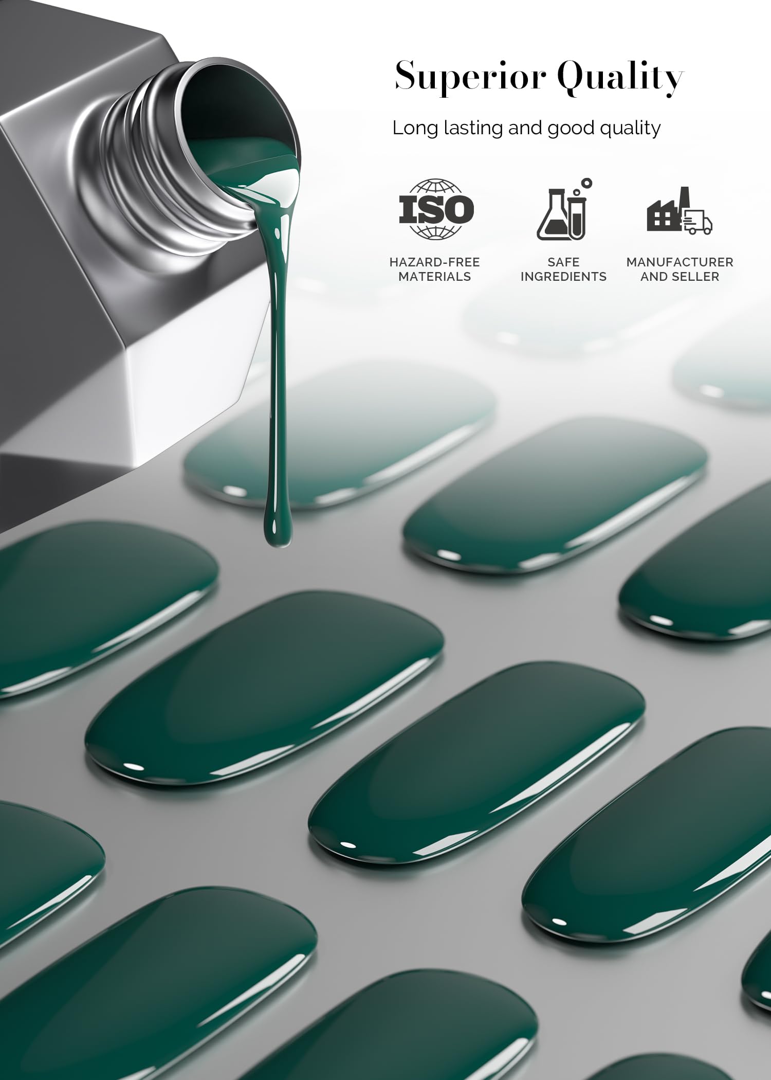 Melodysusie Semi Cured Gel Nail Strips, Green- Works With Any Nail Lamps, Salon-Quality, Long Lasting-St Patrick'S Day Gift, Inc