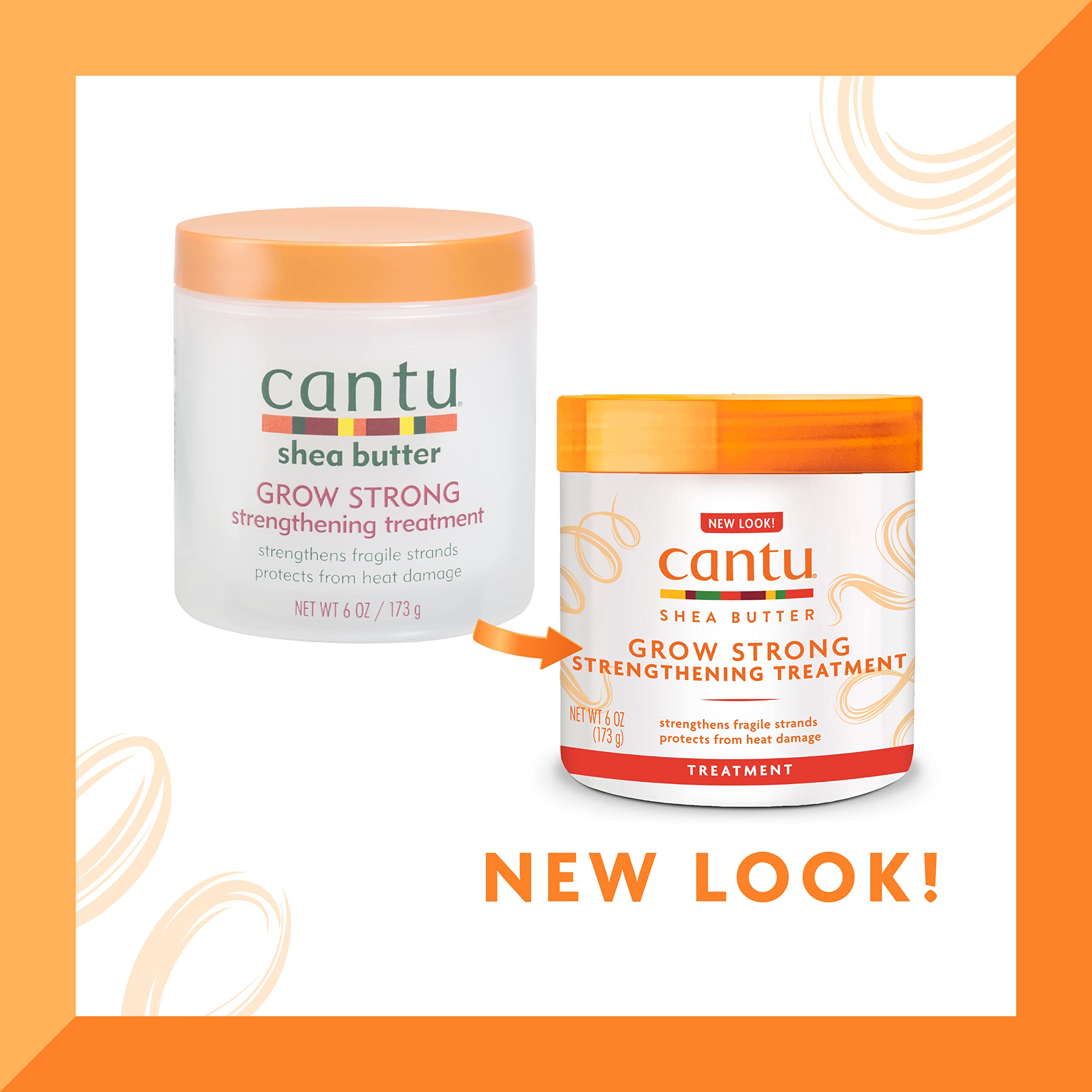 Cantu Grow Strong Strengthening Treatment with Shea Butter, 6 Ounce - White, Model 00004-12/3EU