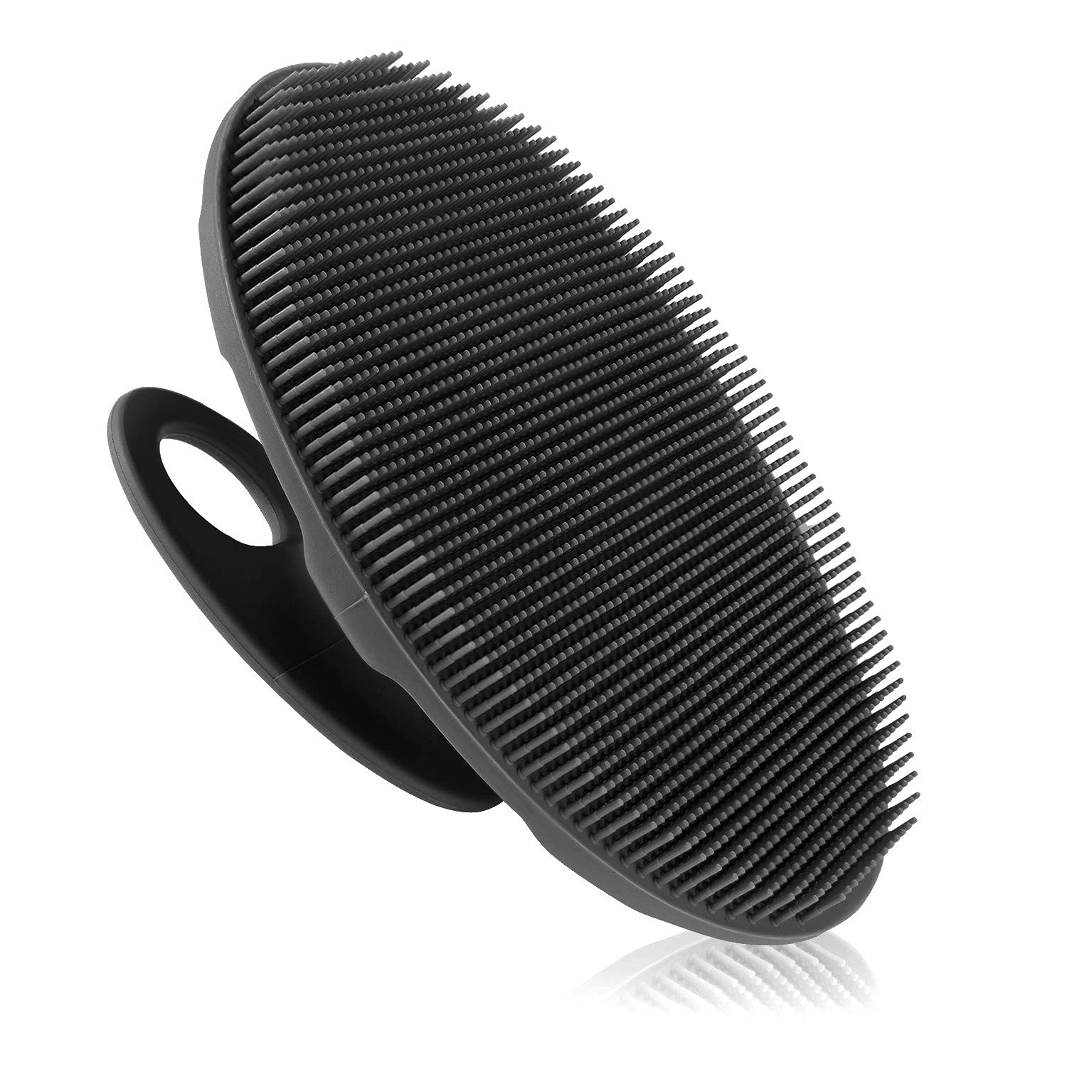Innerneed Soft Silicone Body Scrubber Handheld Shower Cleansing Brush, Gentle Exfoliating And Massage For All Kinds Of Skin (Bla