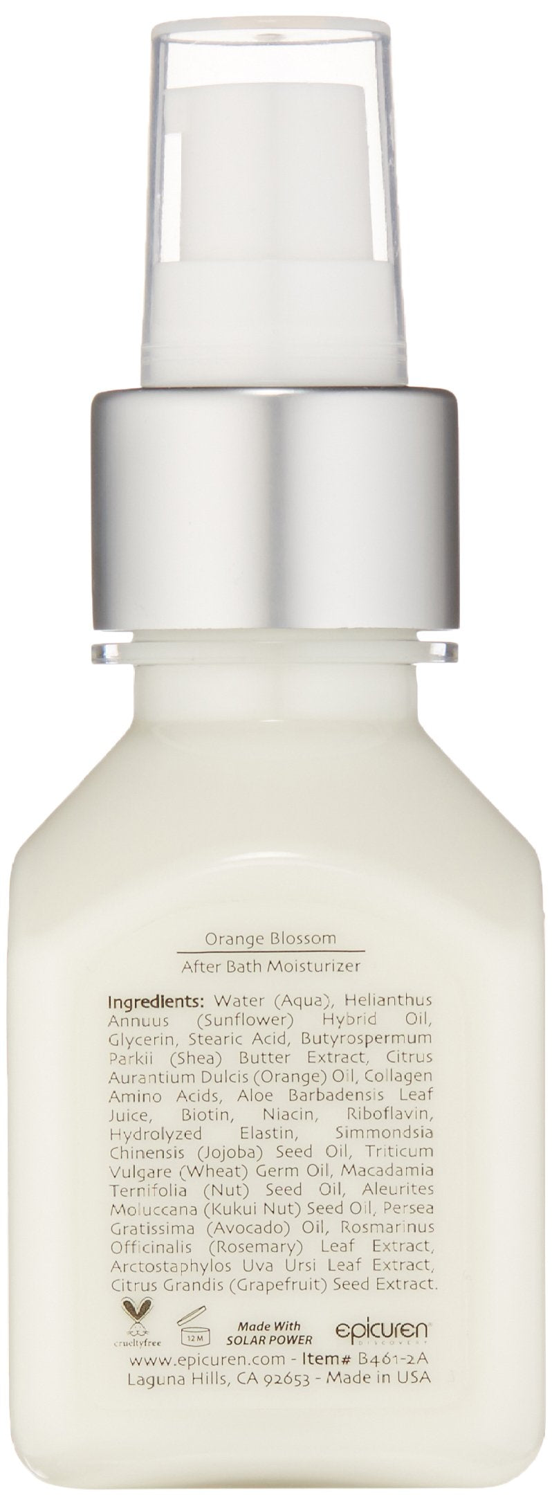 Epicuren Discovery Orange Blossom After Bath Body Moisturizer, 2 Oz.