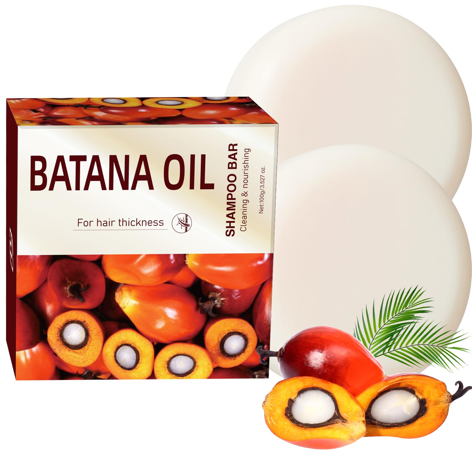 Hotiary Batana Oil Shampoo Bar for Hair Growth,Dr. Sebi Batana Oil Bar from Honduras, Natural Batana Bars for Prevent Hair Loss,