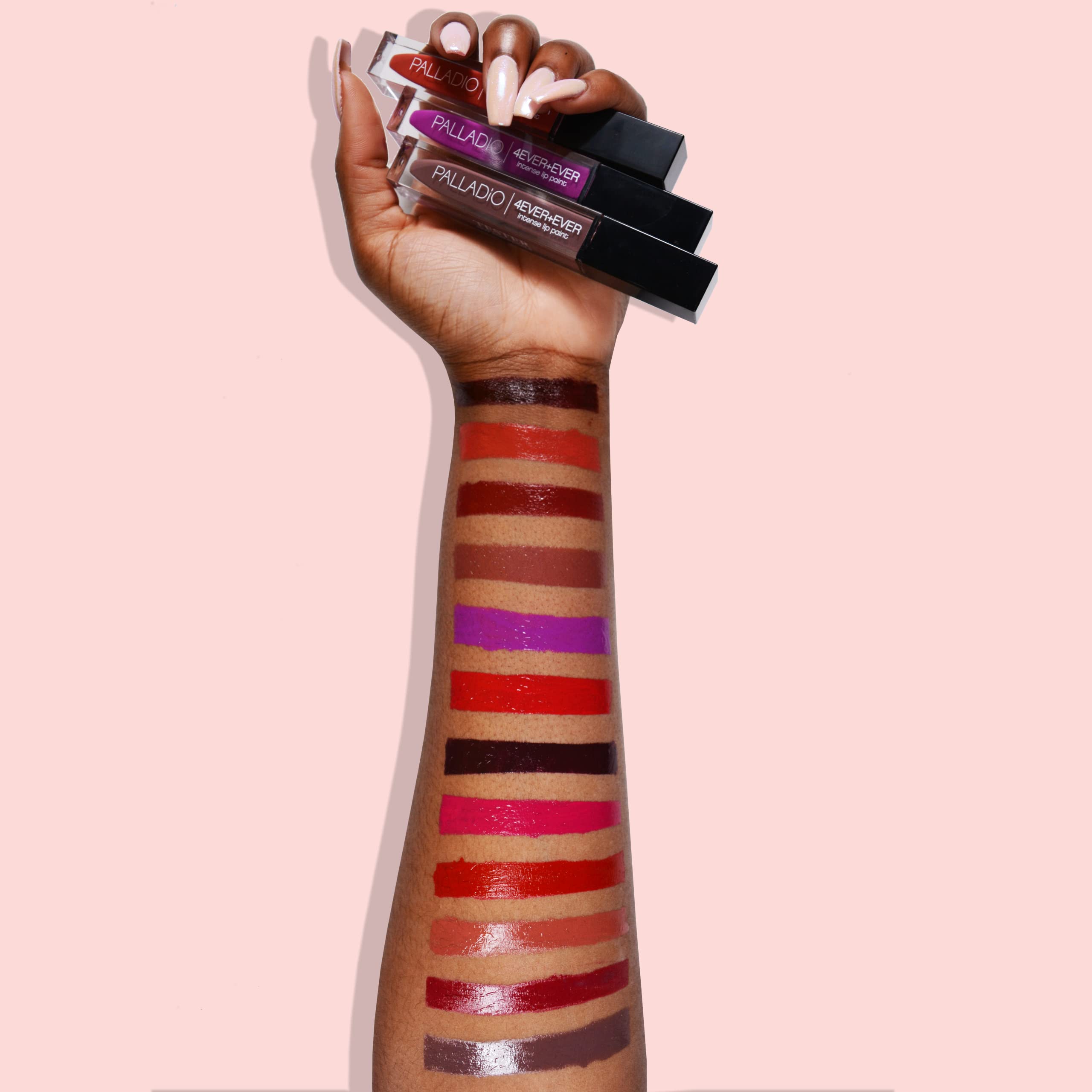 Palladio 4 Ever + Ever Intense Lip Paint, Liquid Lipstick, High Pigmented Lip Gloss, High Shine Vinyl Finish, Rich Color Coverag