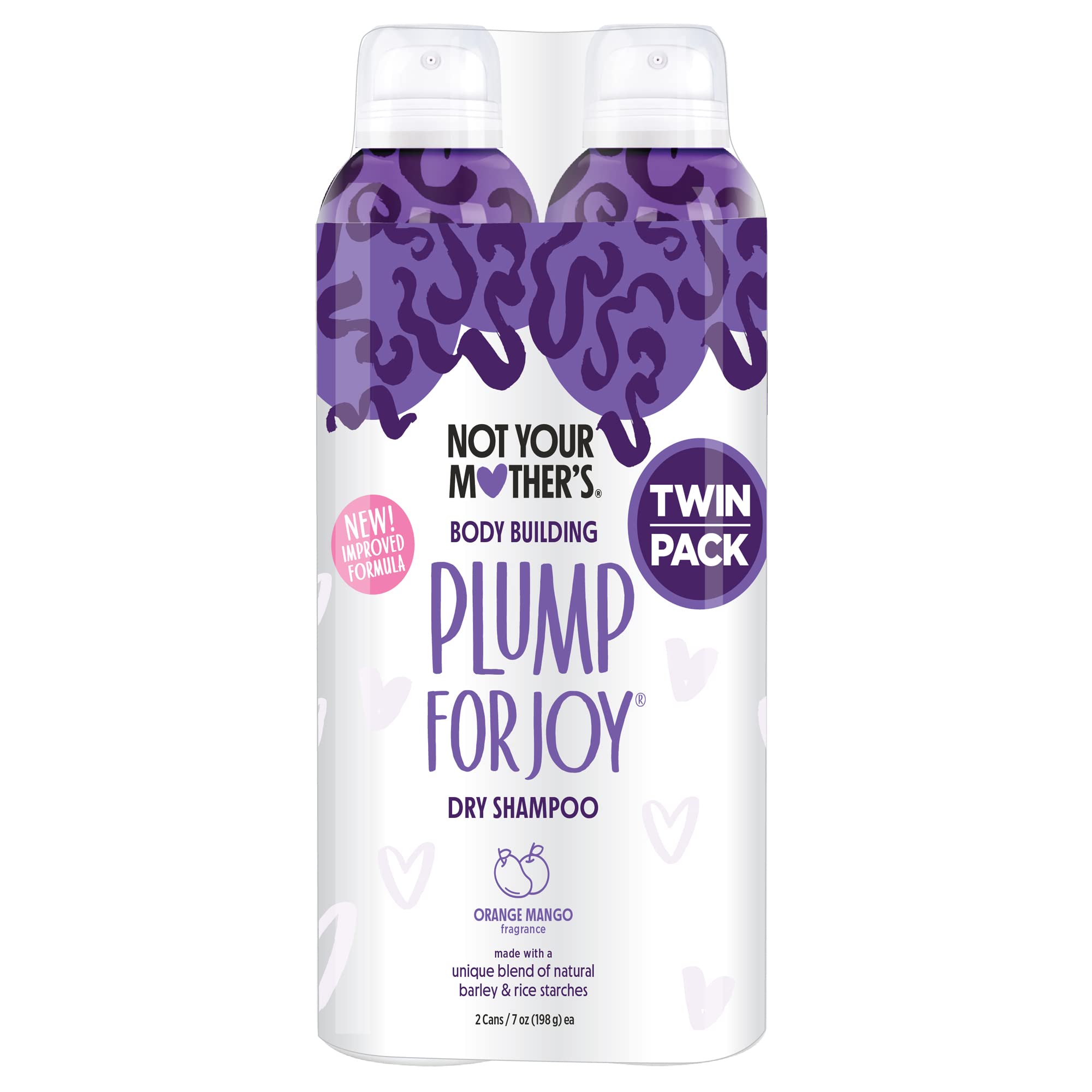 Not Your Mother's Plump for Joy Dry Shampoo (2-Pack) - 7 oz - Dry Shampoo for Ultimate Hair Oil Absorption - Hair Essentials for