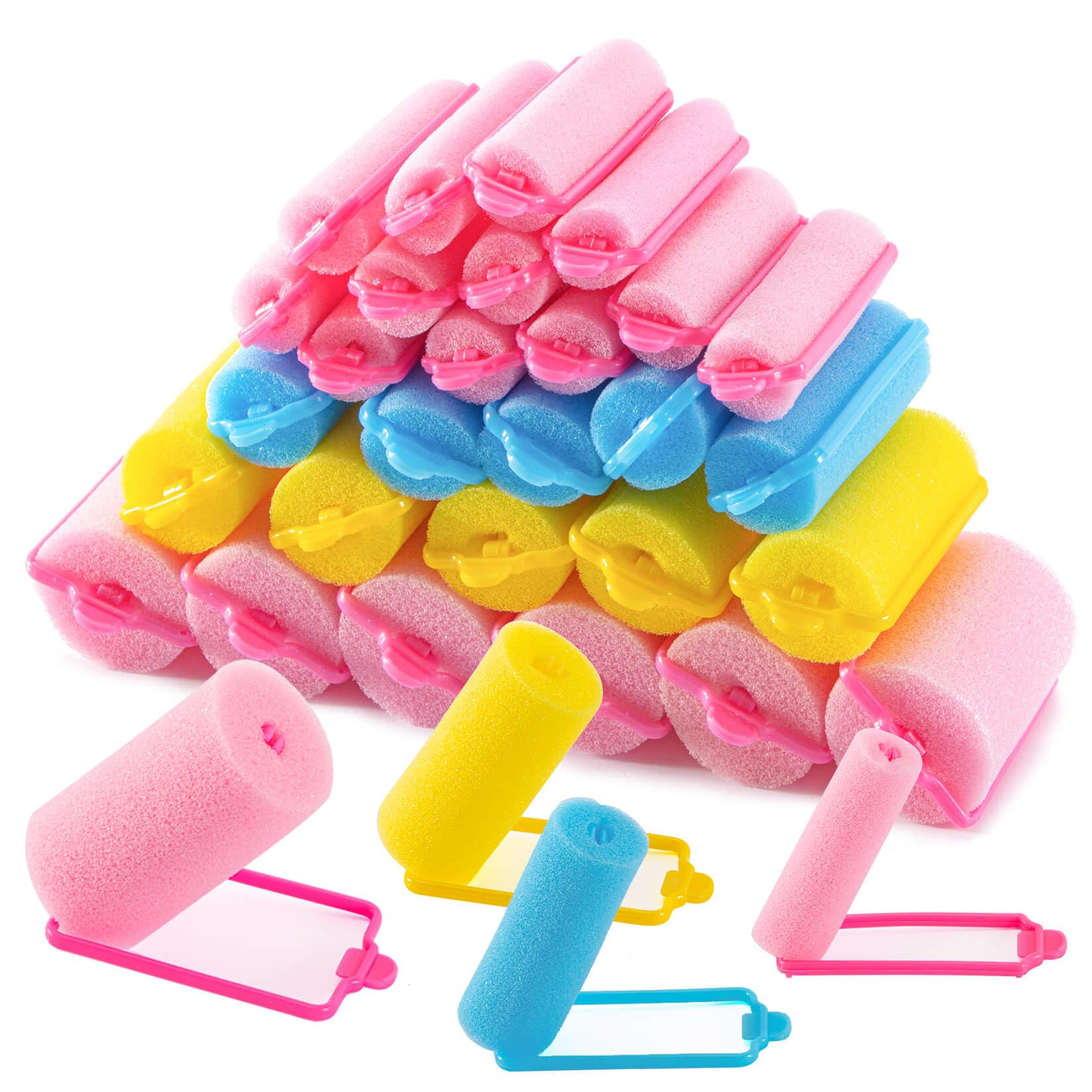 MAQIHAN 36PCS Foam Hair Rollers - Sponge Rollers for Hair Heatless Hair Curler for Short/Long Hair Sleep rolos para cabello Jumb