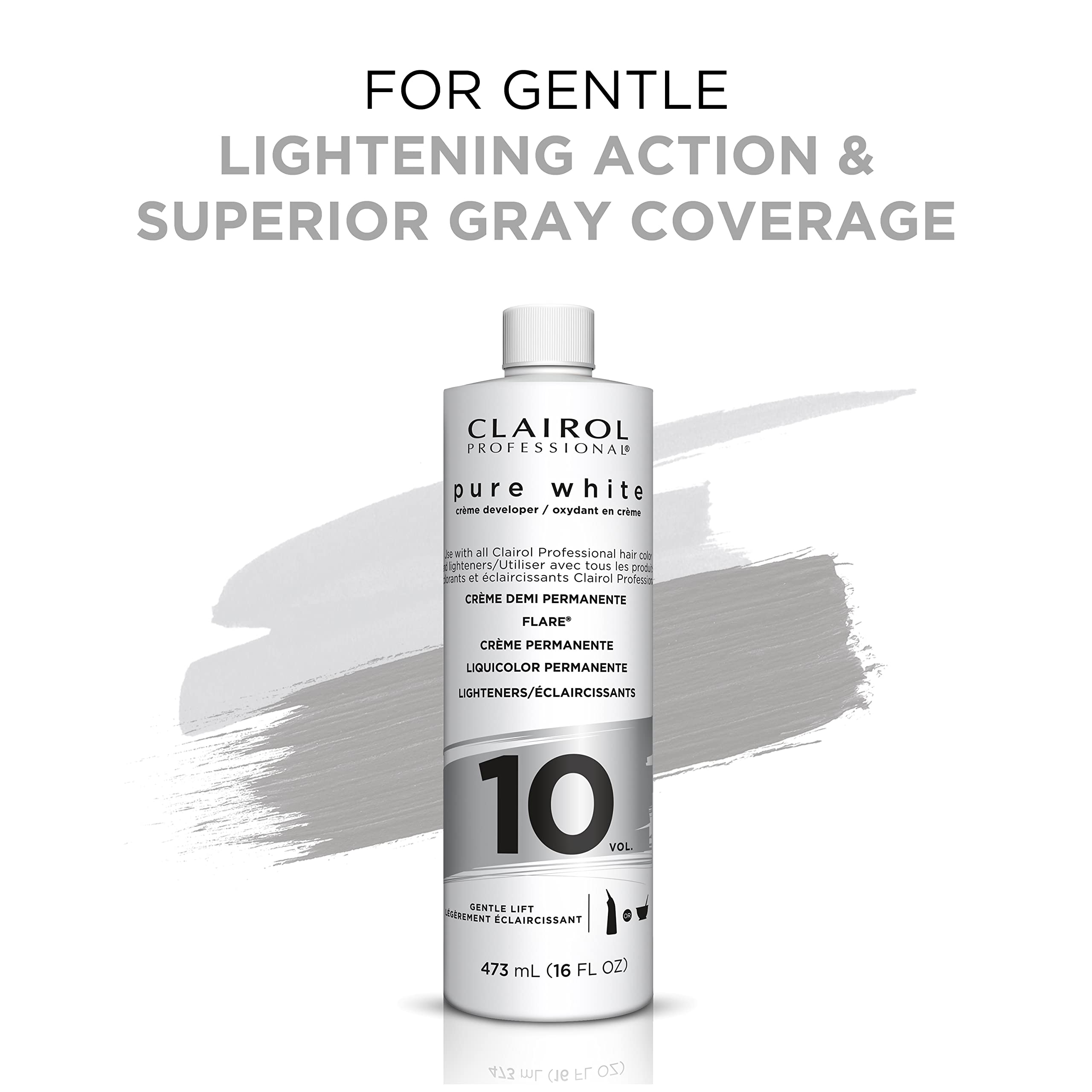 Clairol Professional Pure White 10 Volume Crme Developer, 16 Oz